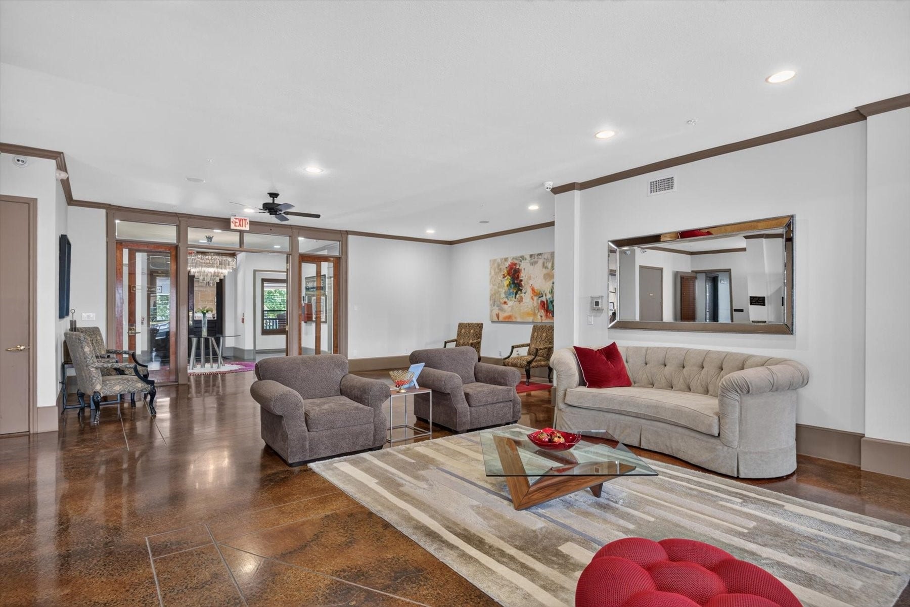 Residents can use clubhouse for entertaining.