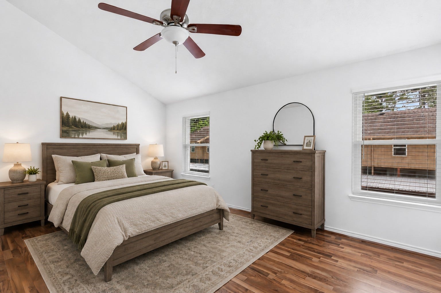 1011 Hamblen Road, #205, Kingwood, TX 77339 Virtual staging image of bedroom