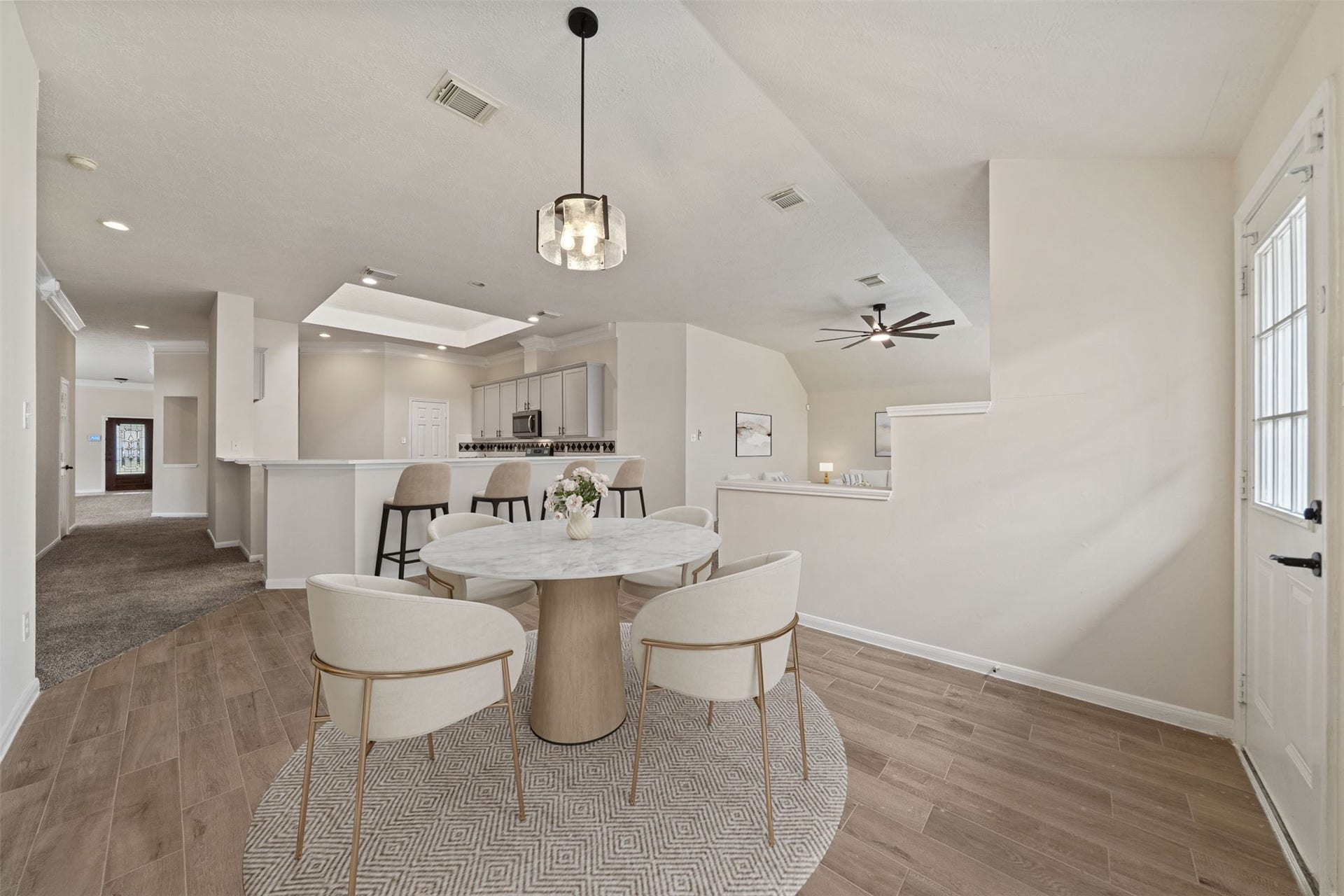 10902 Trail Ridge Drive, Houston, TX 77064 Great space for entertaining adjacent to the den and kitchen. *virtually staged