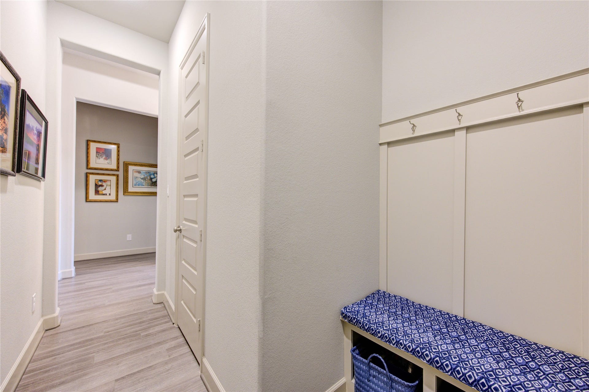 Great space to hang backpacks and store shoes.