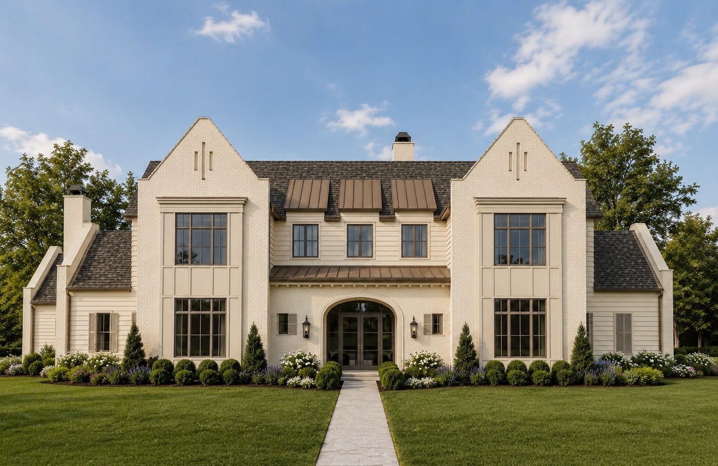108 Castle Pines Drive, Montgomery, TX 77316 Experience refined luxury in this stunning Modern Tudor by renowned Jeff Paul Custom Homes, thoughtfully designed for an impressive .88-acre homesite in Pine Island at Woodforest, an exclusive guard-gated enclave.