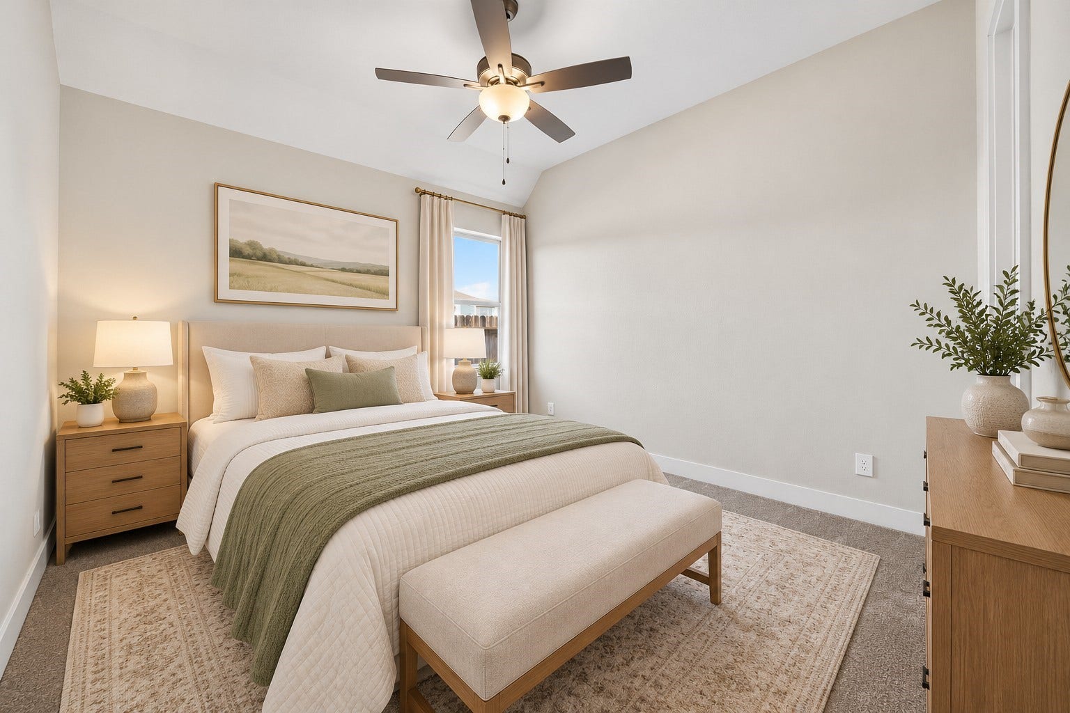 16270 Blue Mistflower Lane, Hockley, TX 77447 Secondary Bedroom Additional View: Generous bedroom proportions and elevated ceilings provide flexibility for furniture arrangements and personal style.