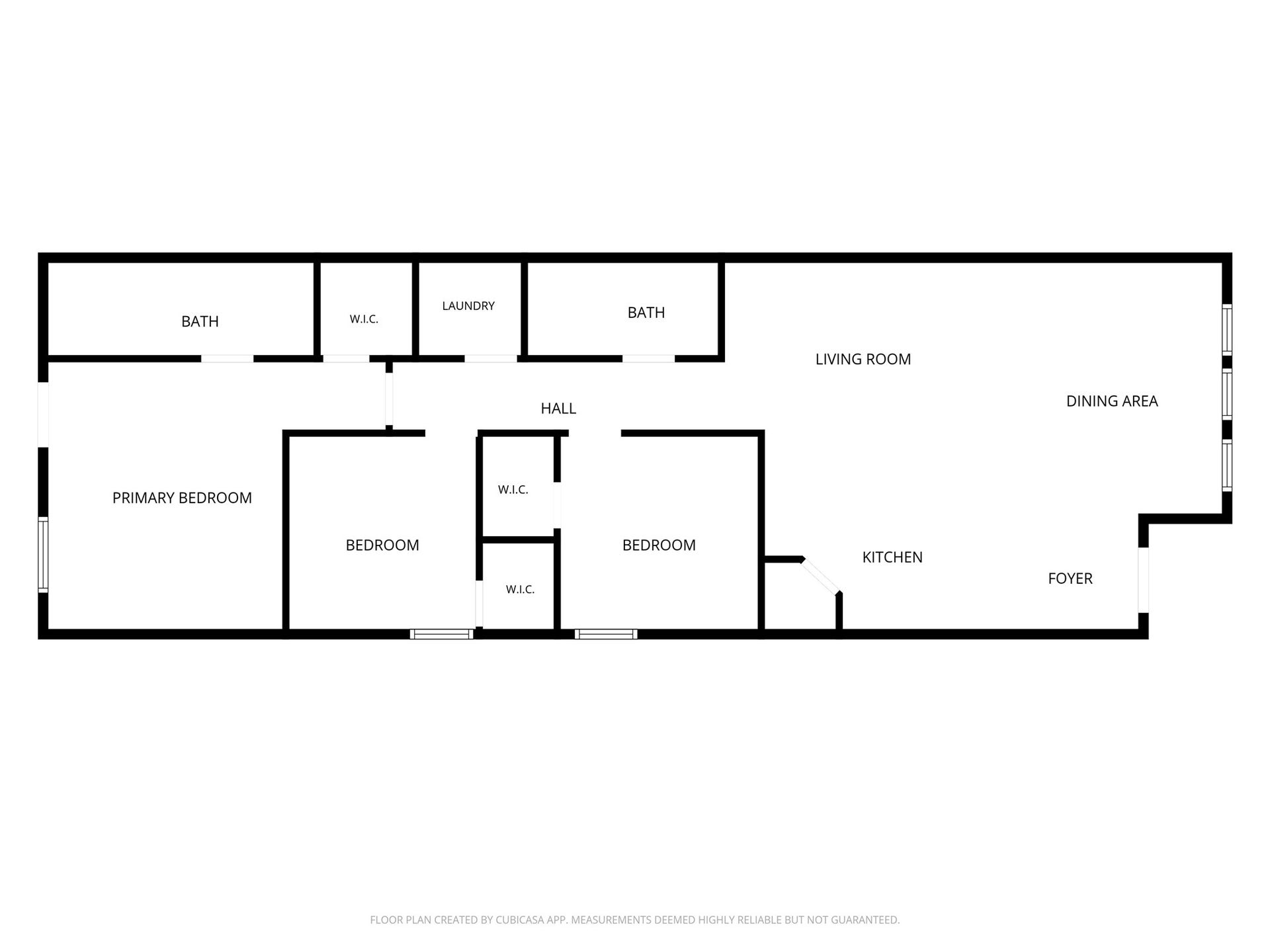 7801 King Street, Houston, TX 77028 Spacious three-bedroom layout featuring a primary suite, two additional bedrooms, two baths, and ample living and dining areas. Includes a modern kitchen, convenient laundry, and multiple walk-in closets for abundant storage.