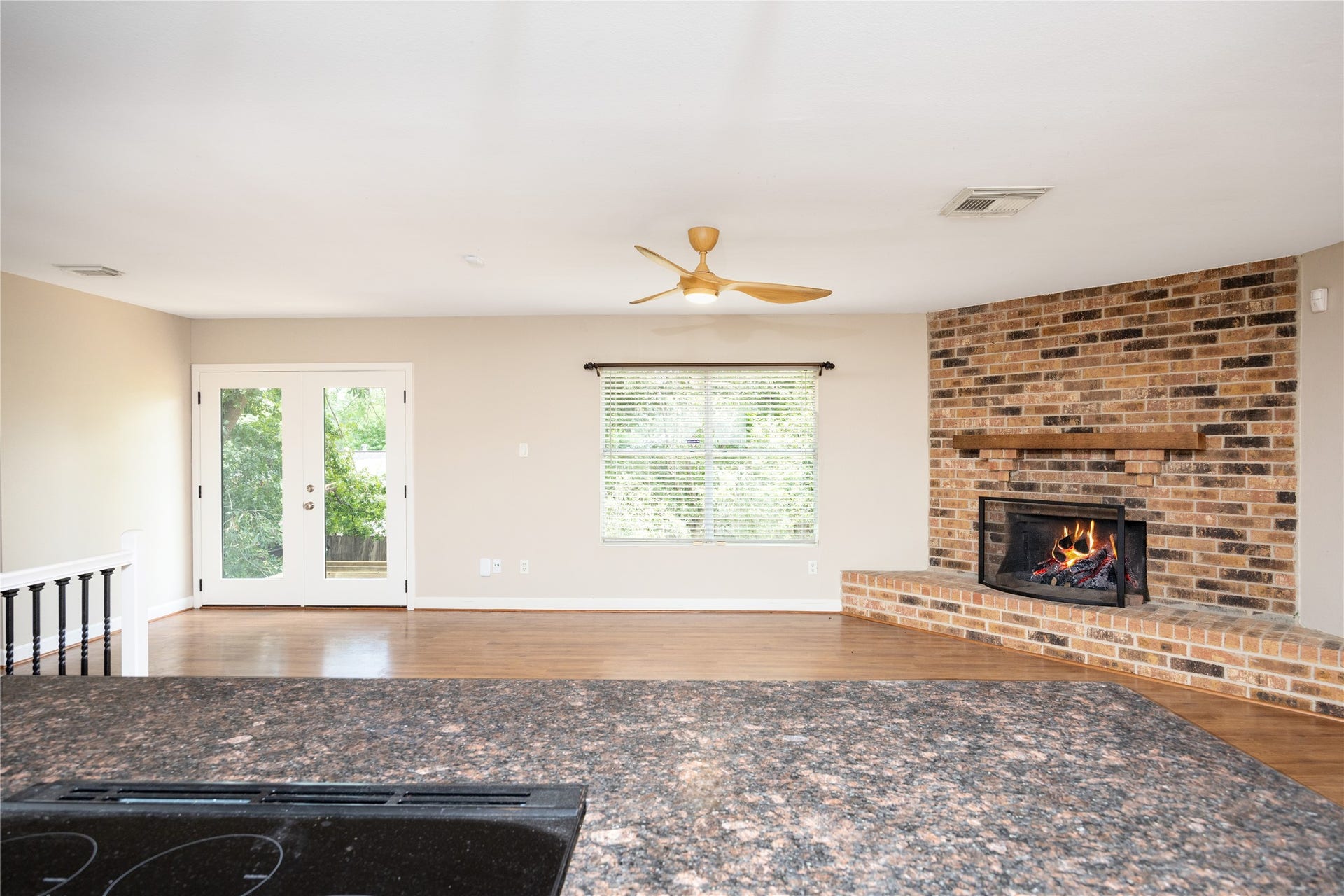 Kitchen Opens To Living Room