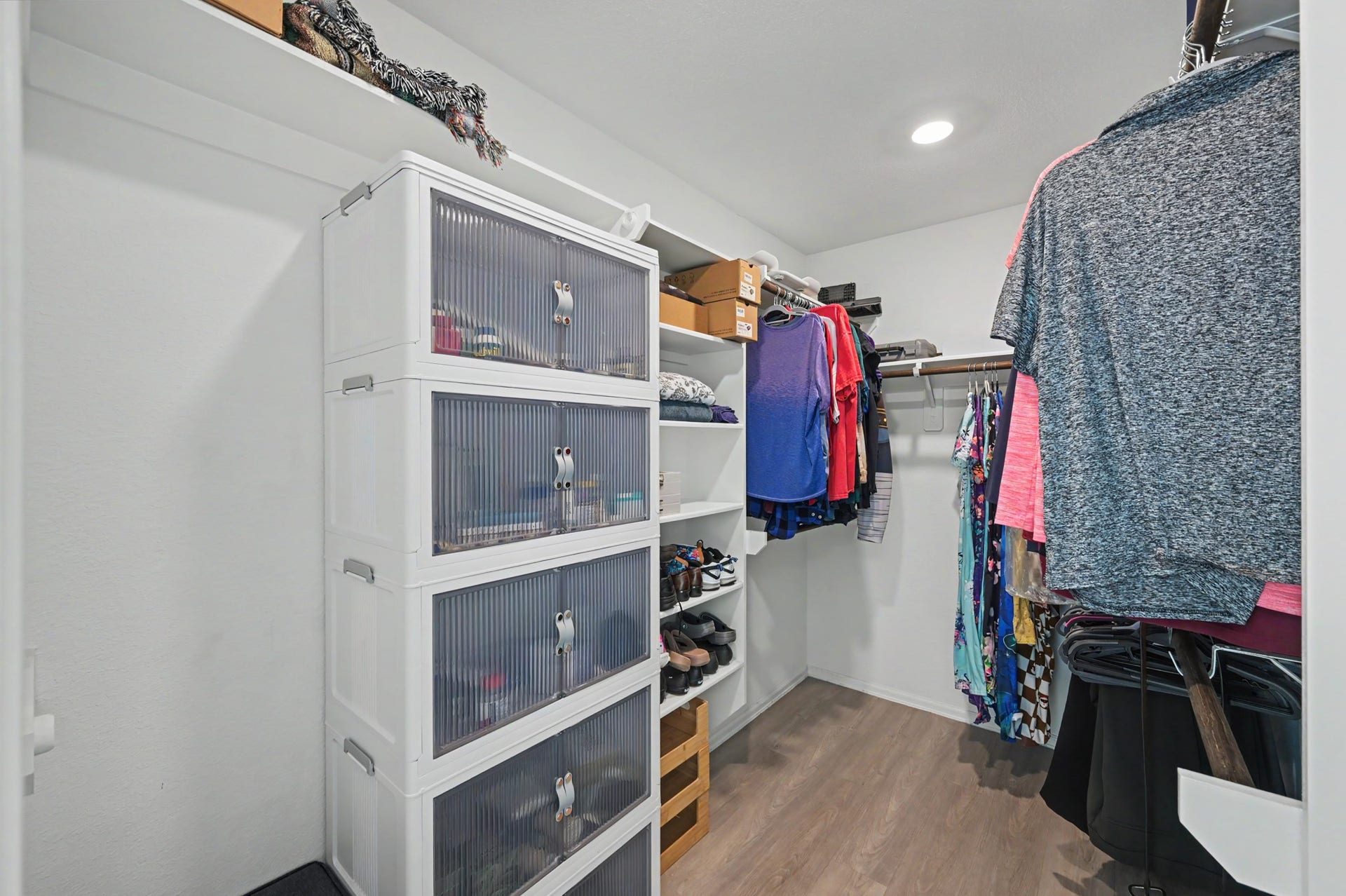 Master bedroom has two walk in closets