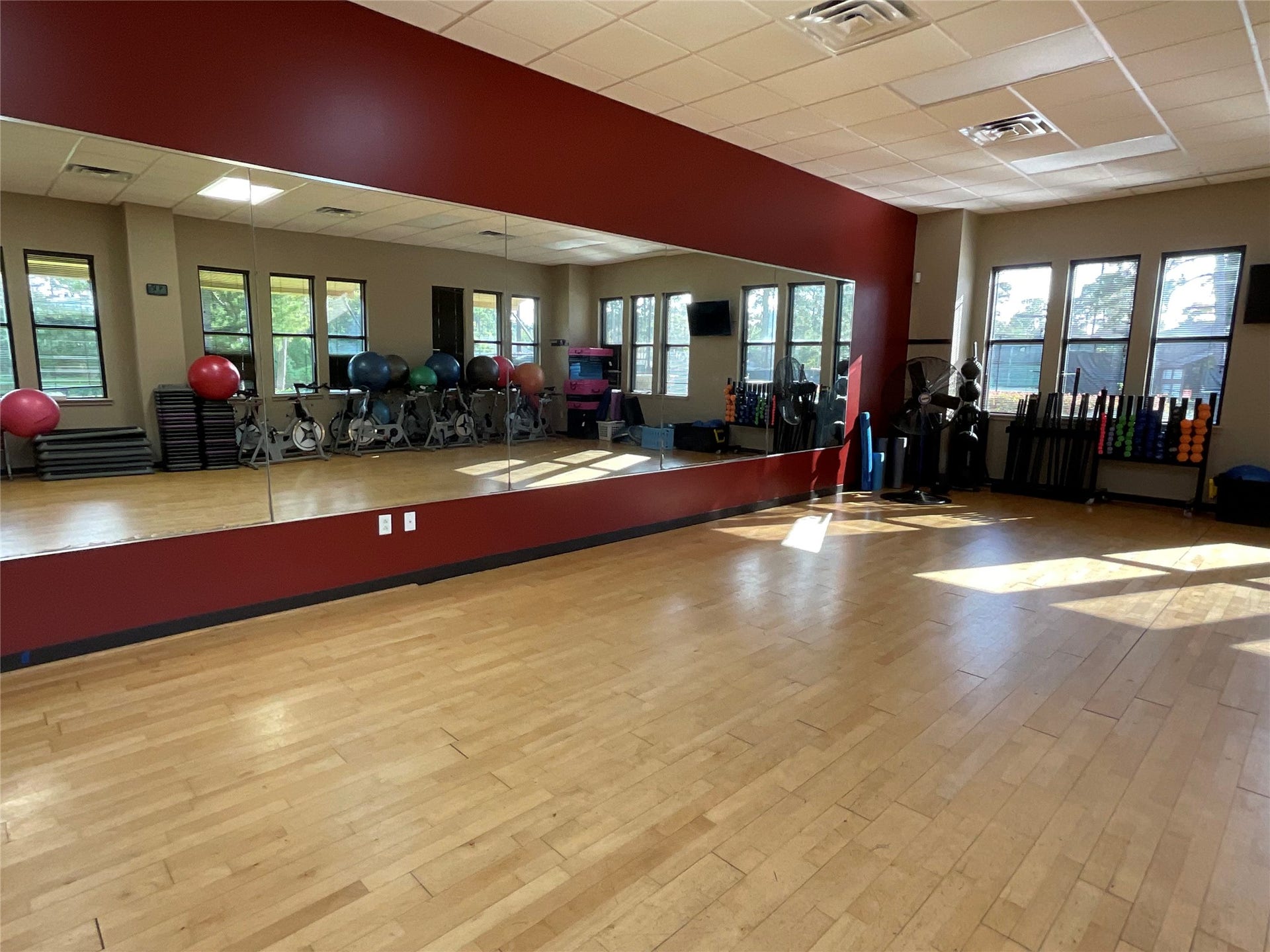 Join fitness classes of your choice. Personal trainer available.