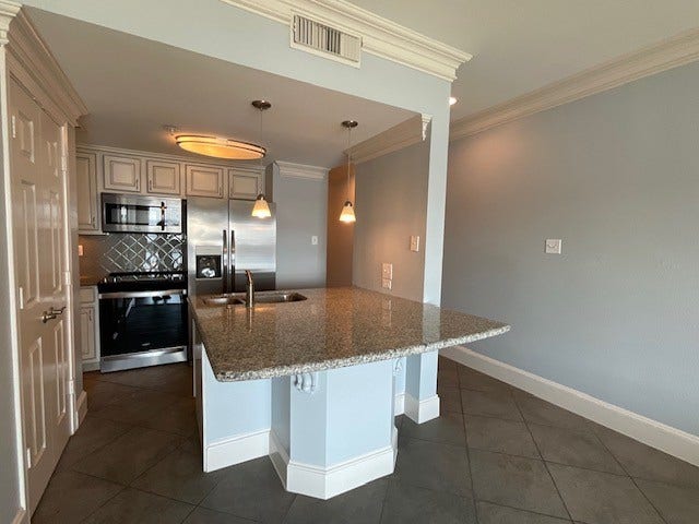 Huge granite countertop for dining