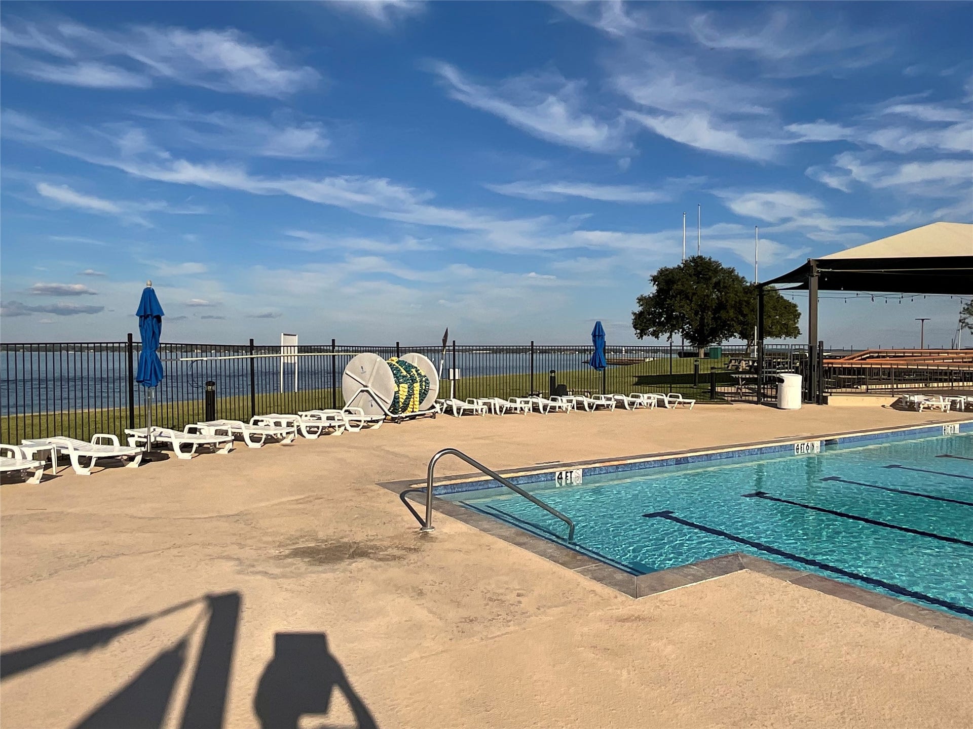 Walden's community pool overlooking Lake Conroe