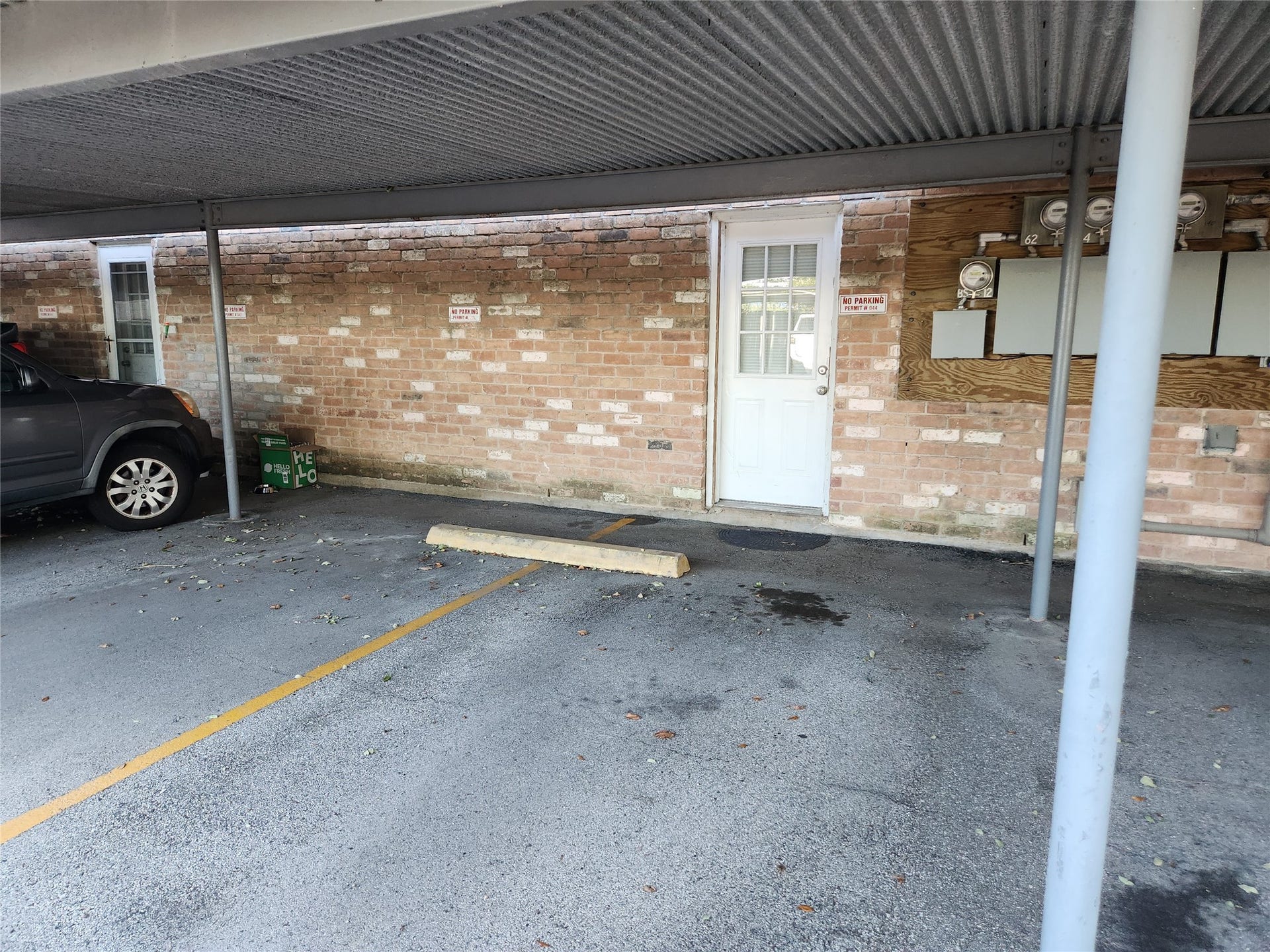 Assigned parking spot immediately at back door