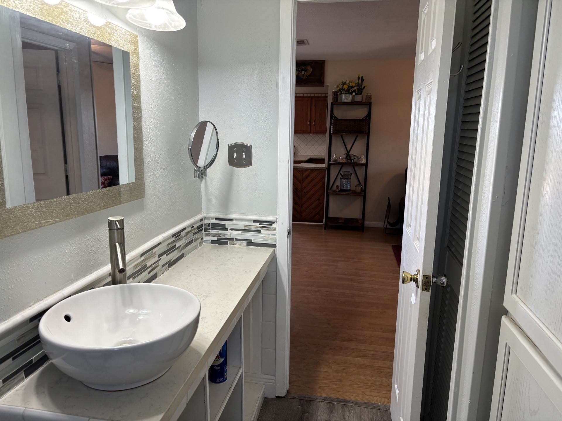 5324 Aurora Drive S, #CR378, Alvin, TX 77511 Bathroom ,featuring ranch style sink, large mirrors, and stylish lights