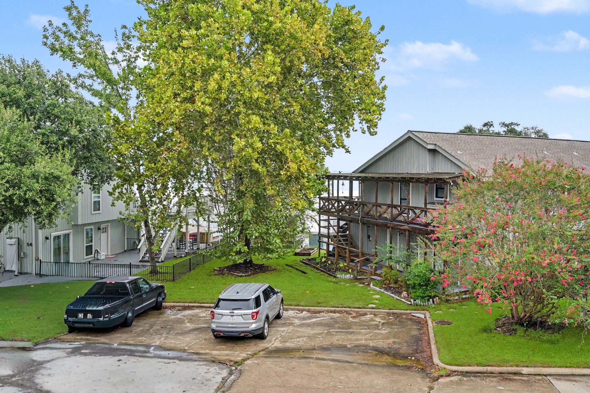 Enjoy beautiful views of Lake Conroe from your private, covered upstairs balconythe perfect spot to sip your morning coffee or unwind while taking in the scenery!