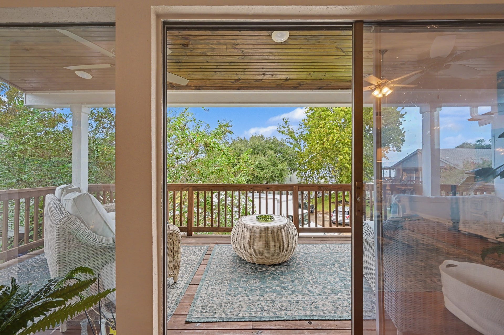 Enjoy beautiful views of Lake Conroe from your private, covered upstairs balconythe perfect spot to sip your morning coffee or unwind while taking in the scenery!