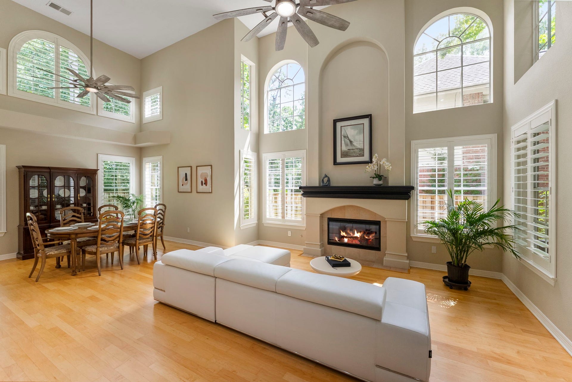 66 Candle Pine Place, The Woodlands, TX 77381 There are plantation shutters throughout the home.