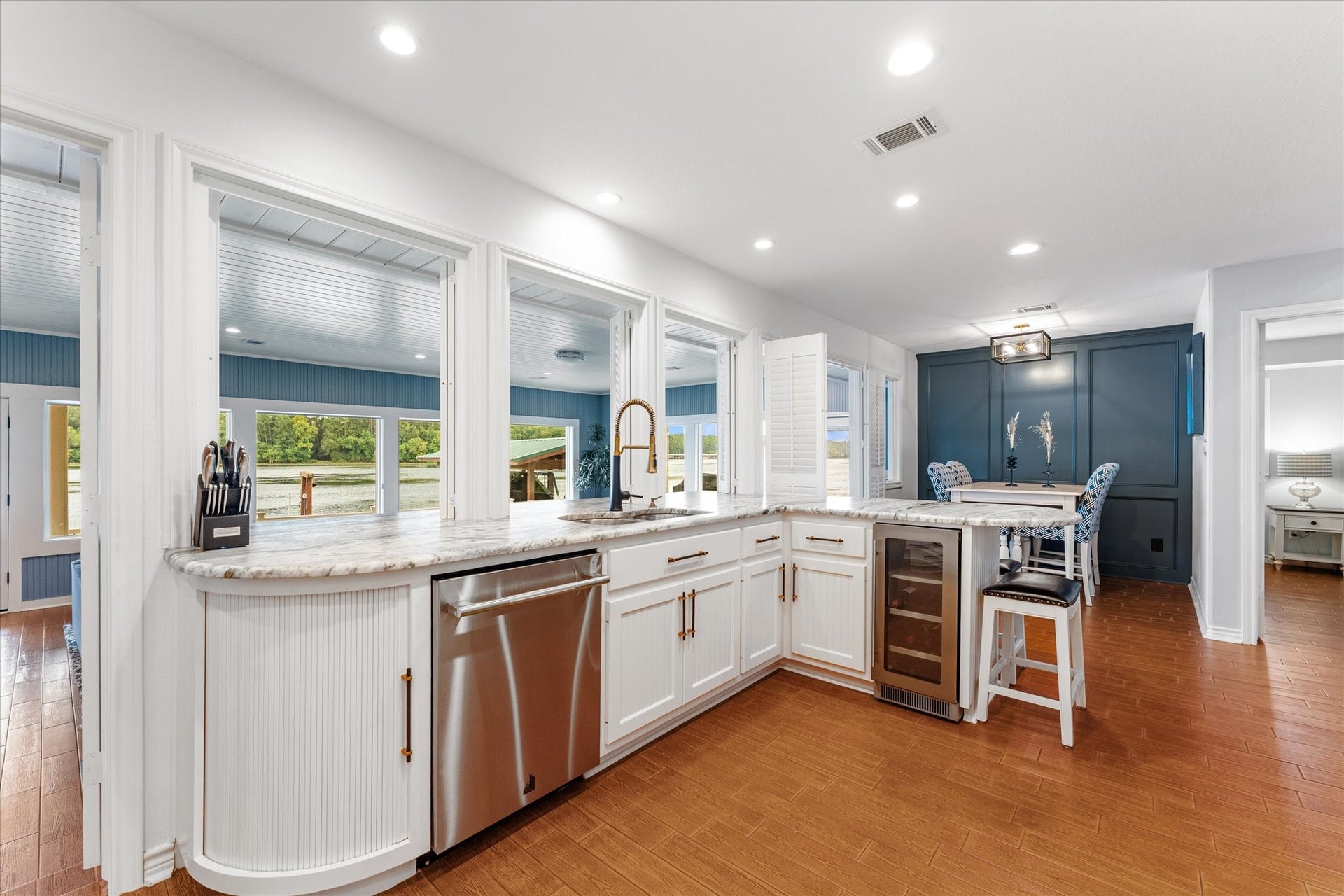16372 Lochness Dr Drive, Willis, TX 77318 Wine fridge, Deep Double stainless steel sink, and Showroom Kohler Faucet