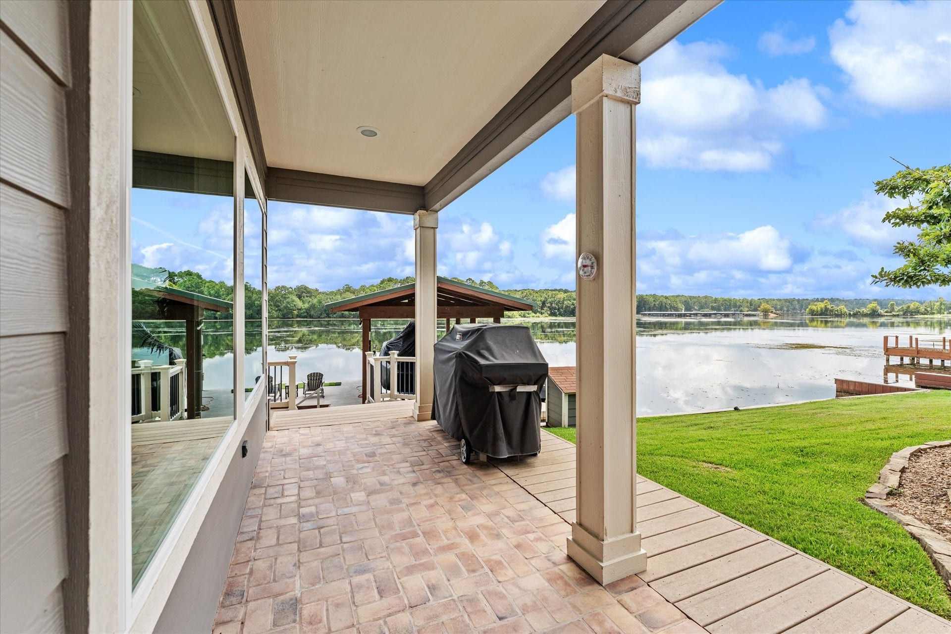 16372 Lochness Dr Drive, Willis, TX 77318 Grill Porch with Boat House Closet (out of sight)