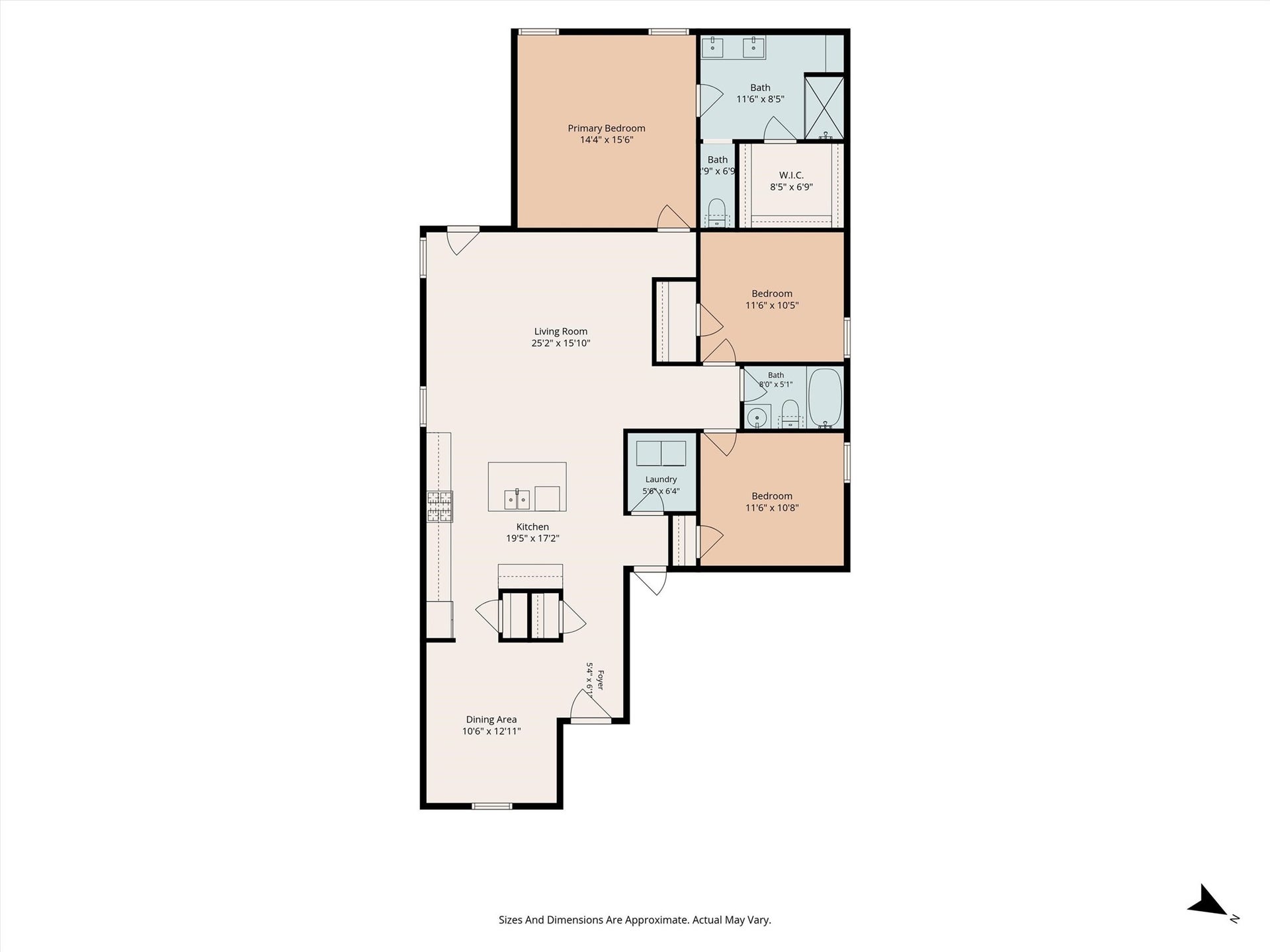 23415 Robbers Nest Drive, Spring, TX 77373 Floor Plan *sizes and room dimensions are approximate*
