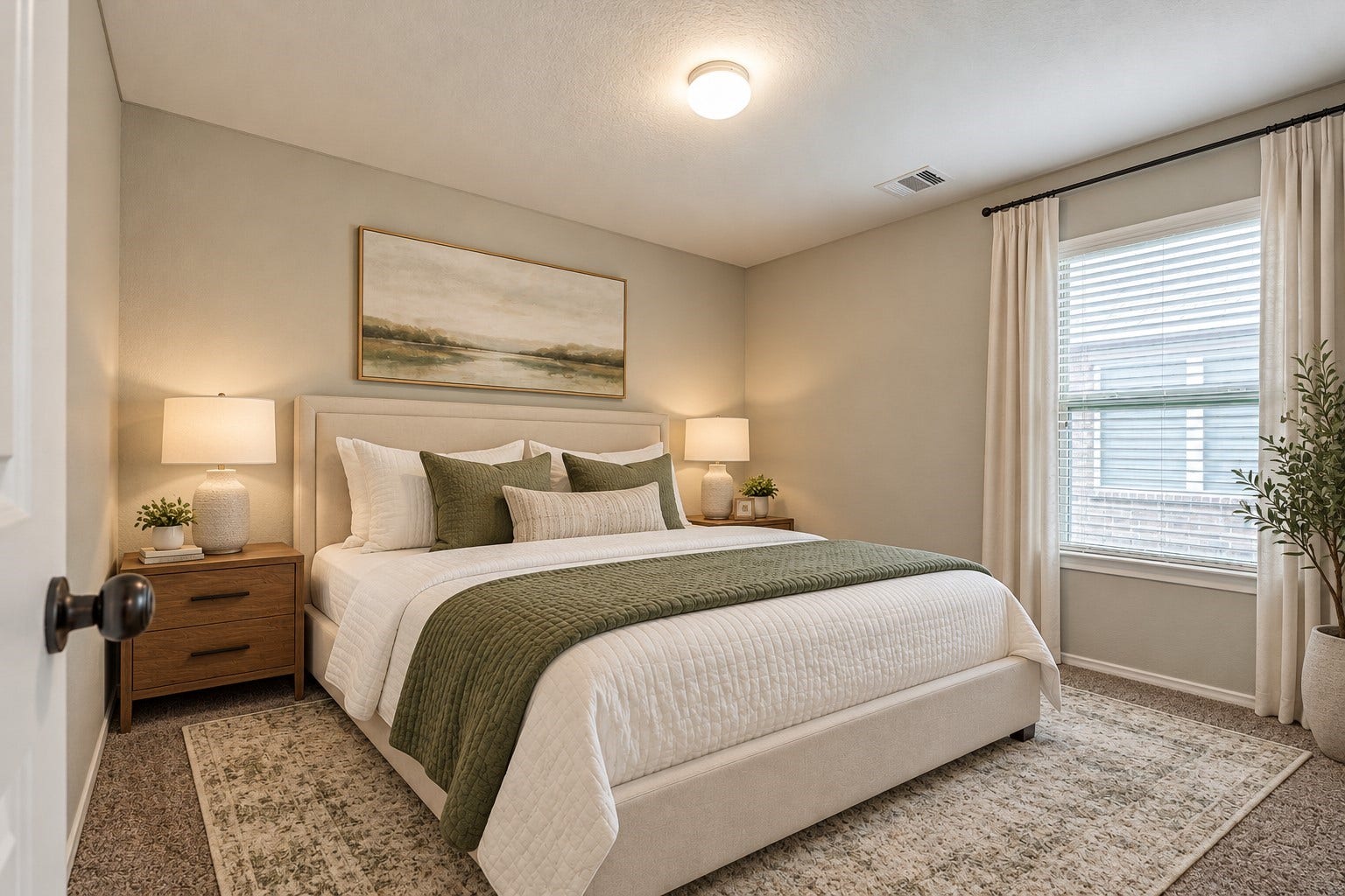 23415 Robbers Nest Drive, Spring, TX 77373 *This is a virtually staged photo* Secondary Bedroom #2 is incredibly spacious and filled with natural light, featuring plush carpeting and a generous closet.