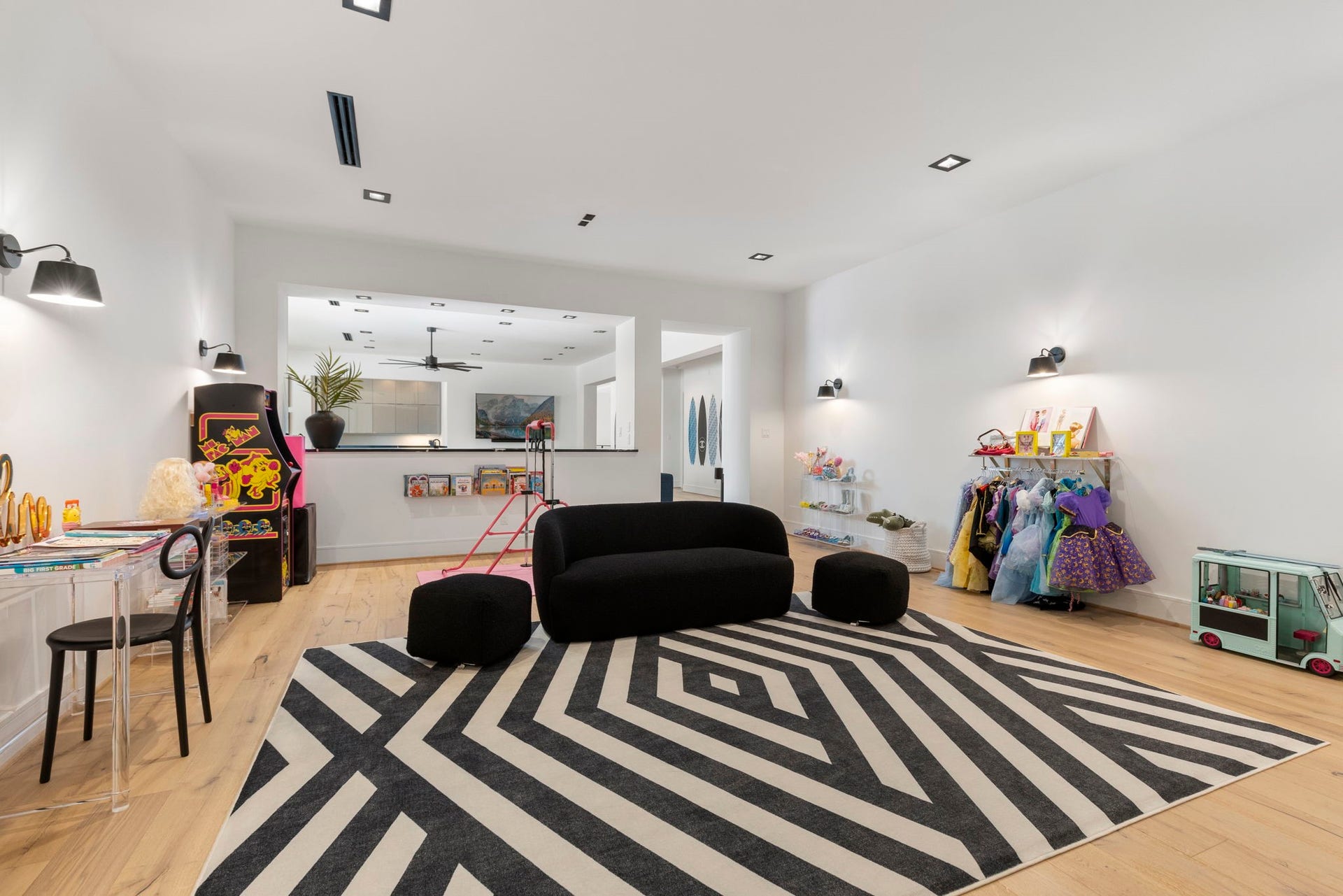 This additional second floor guest space currently set up for a fantastic play room.