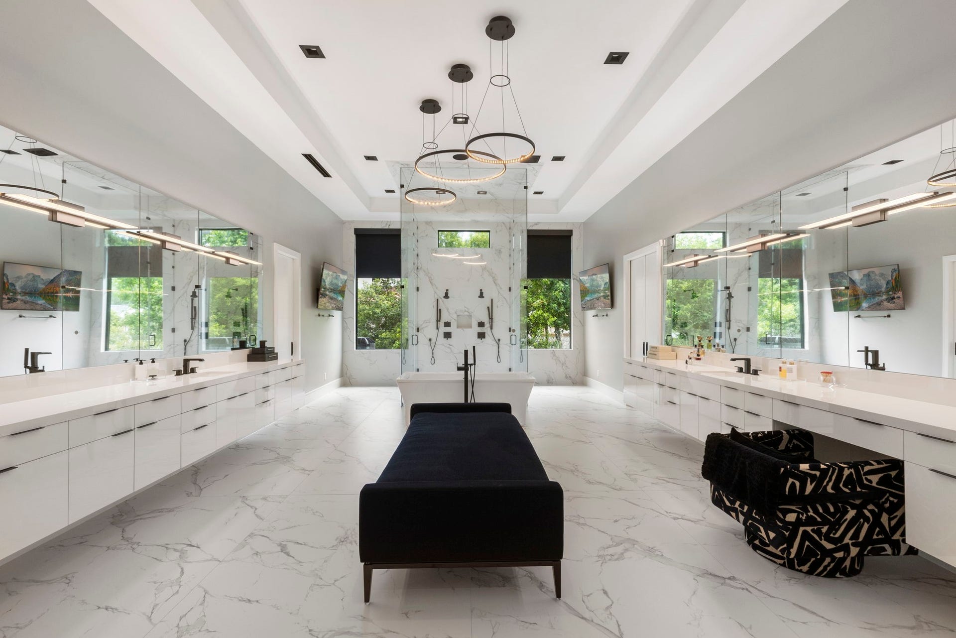 This well appointed bath offers the indulgence of a luxury spa into everyday living.
