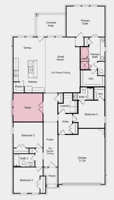 21930 Tamworth Hollow Trail, Cypress, TX 77433 Additional Highlights Include: Slide-in tub at primary bath, 36" wide contemporary front door, extended LVP flooring to study, and gas line at patio.