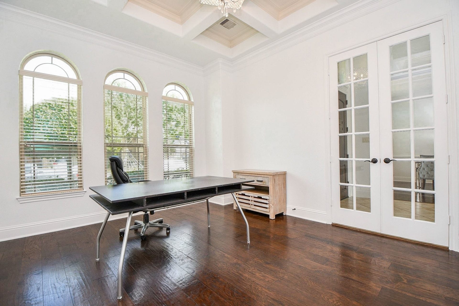 26727 Cedardale Pines Drive, Katy, TX 77494 Home office/Study with French Doors, and custom ceiling.