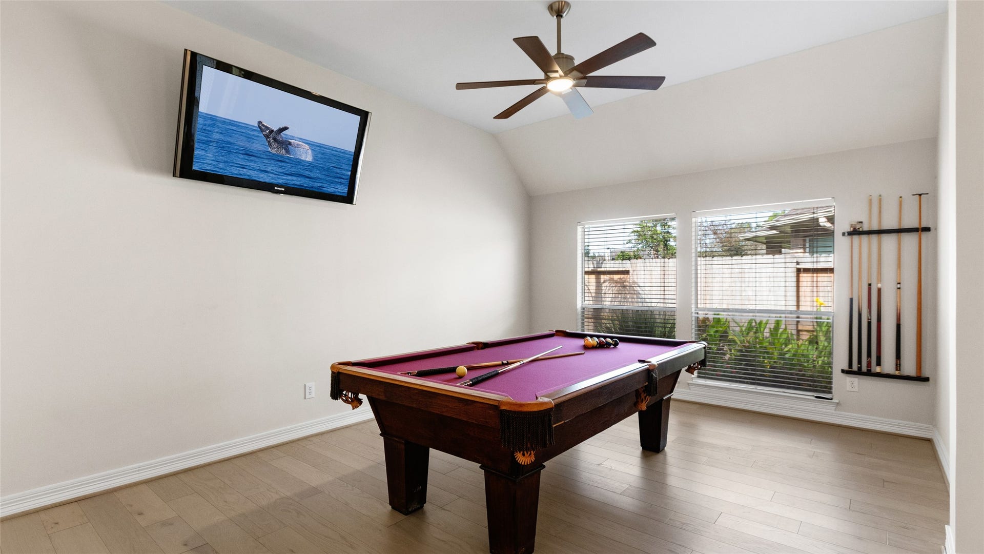 1170 Rustling Wind Lane, League City, TX 77573 This Gameroom is tucked in it's own corner and could serve great as a secondary office or kids play room. The TV comes with the house.