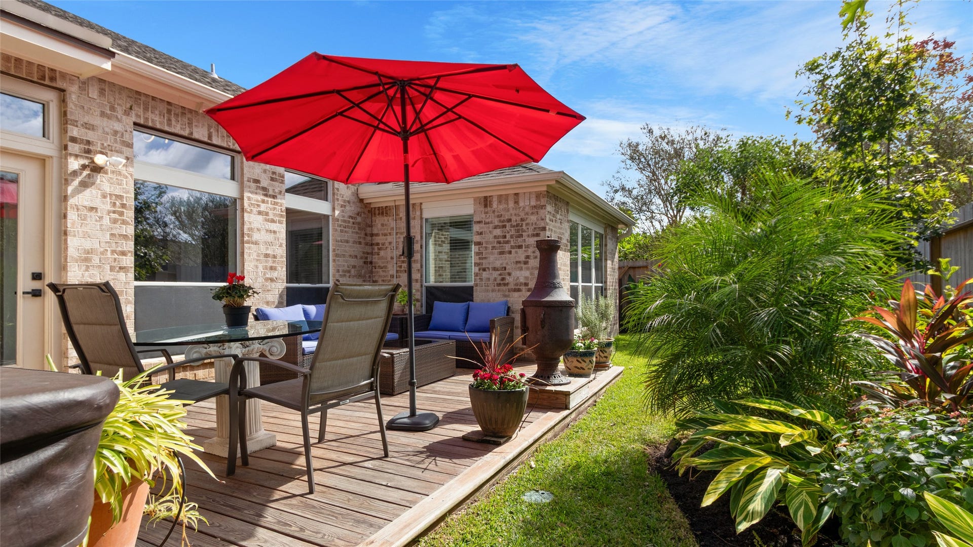 1170 Rustling Wind Lane, League City, TX 77573 This backyard is so peaceful and will be the perfect spot to unwind after work.