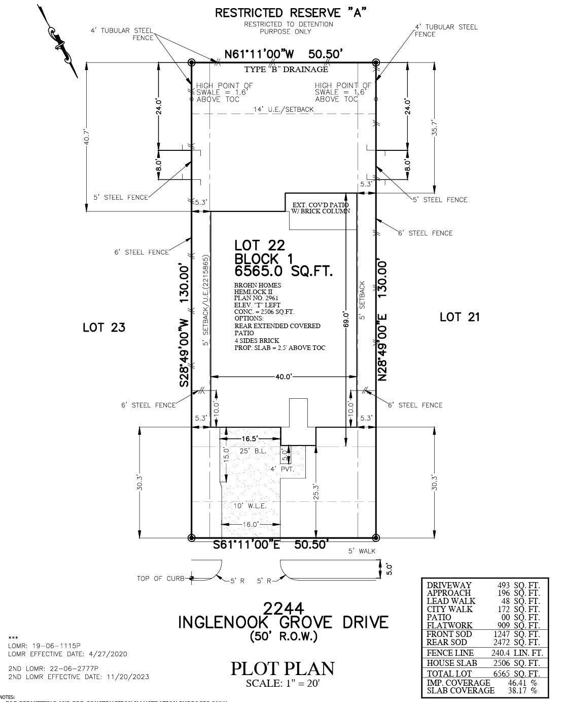 2244 Inglenook Grove Drive, Katy, TX 77493 2244 Inglenook Grove Drive Plot Plan