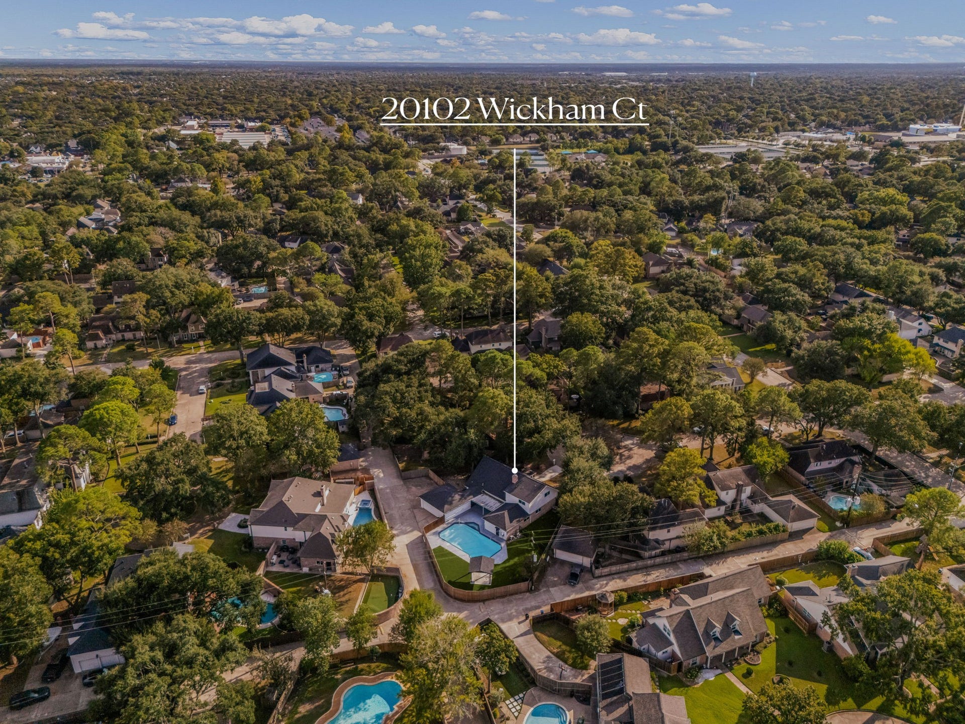 20102 Wickham Court, Katy, TX 77450 Convenient access to I-10, Fry Rd, Kingsland Blvd, and the Energy Corridor, with shopping and dining nearby.