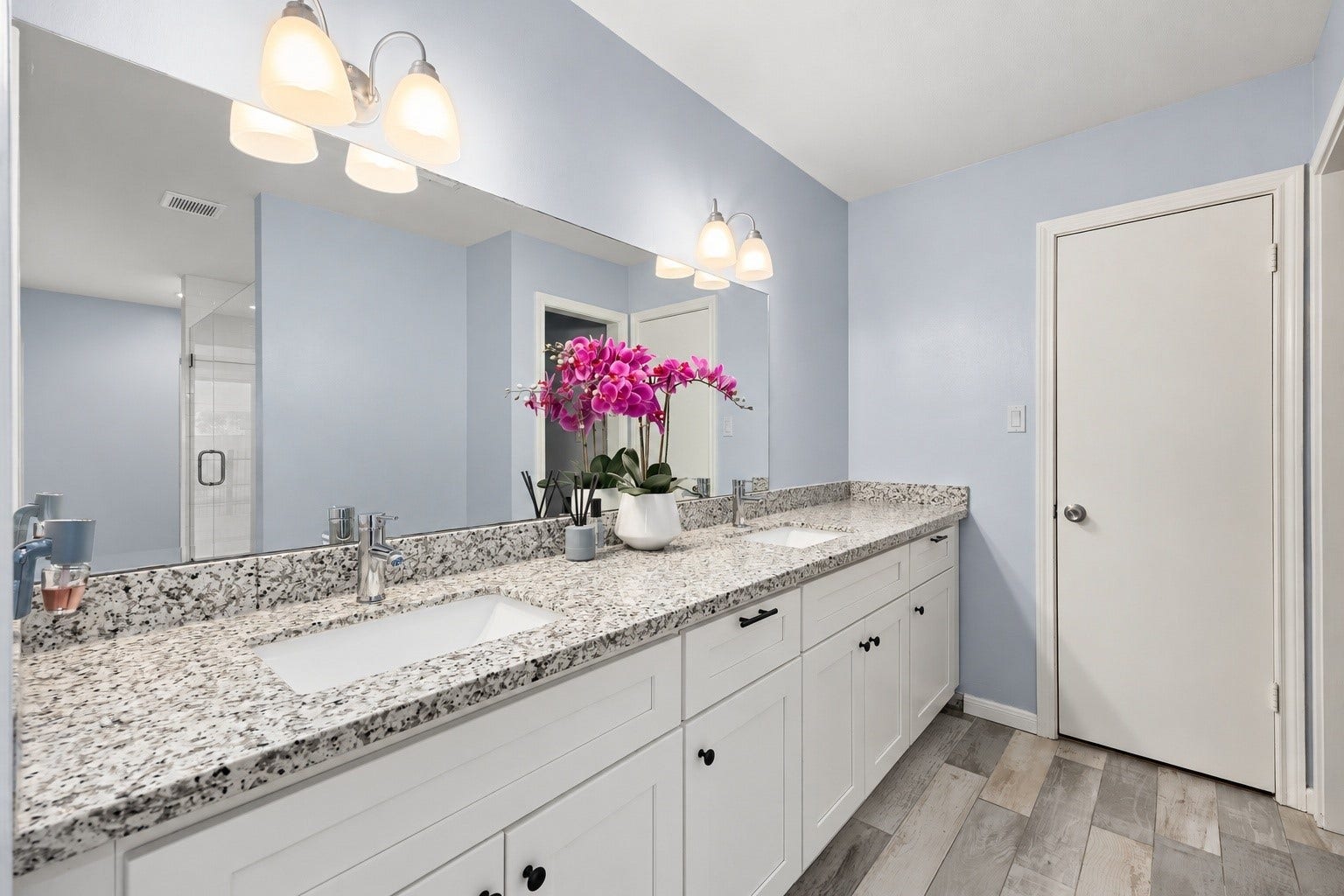 20102 Wickham Court, Katy, TX 77450 Primary bathroom features dual sinks, a soaking tub, separate shower, and storage space.