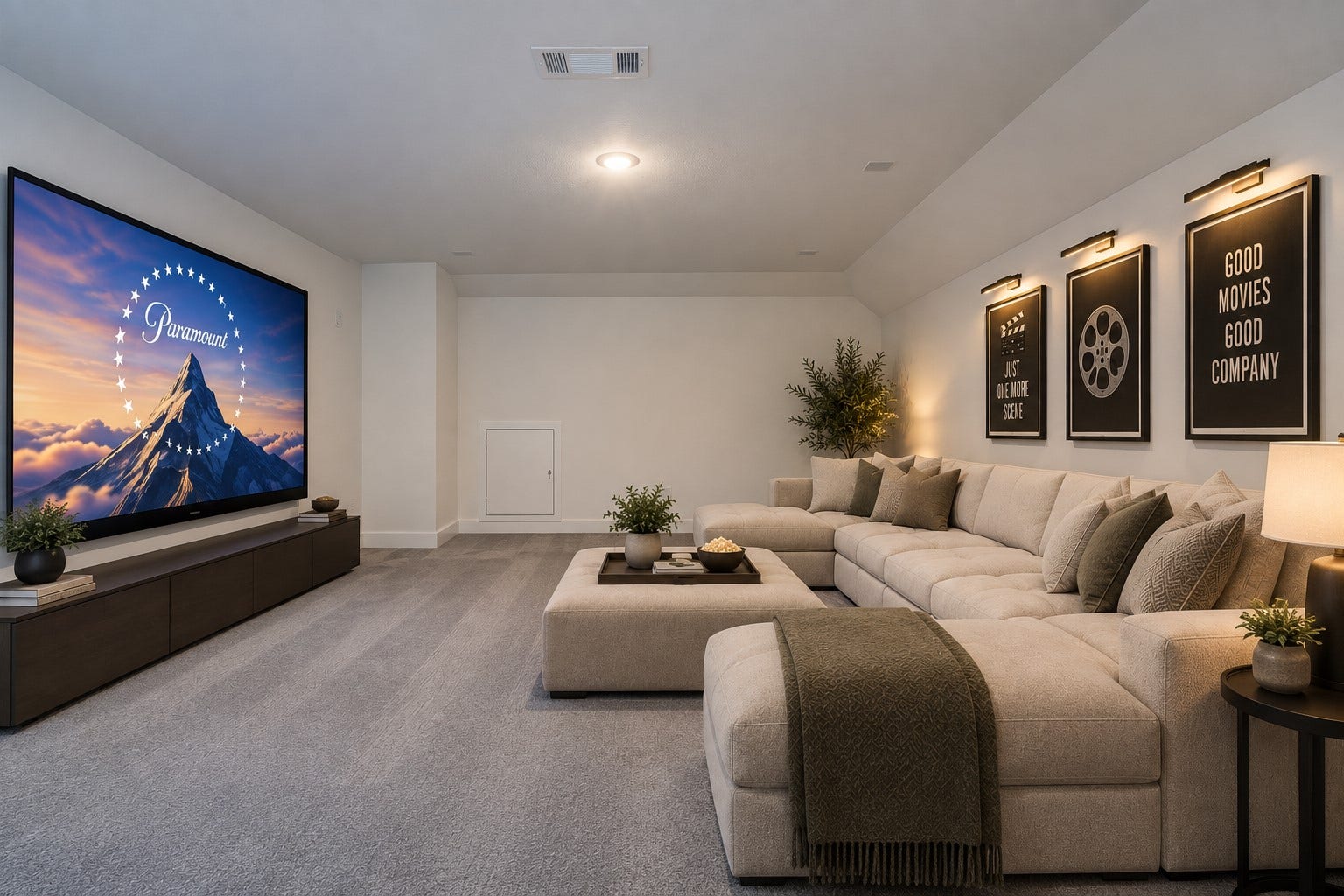 1907 Camille Park Drive, Missouri City, TX 77459 Second Floor Media Room Virtually Staged For Visualization of Room Size and Furnishing Ideas Only
