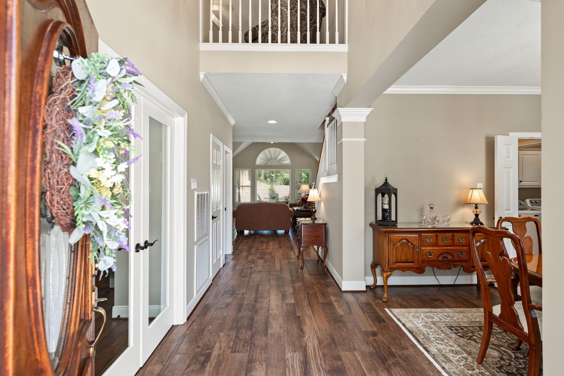 4807 Stonecrop Court, Houston, TX 77345 Upon entry, the wood-look tile floors flow from front to back. Private Study/Office to the left and Dining Room to the right.