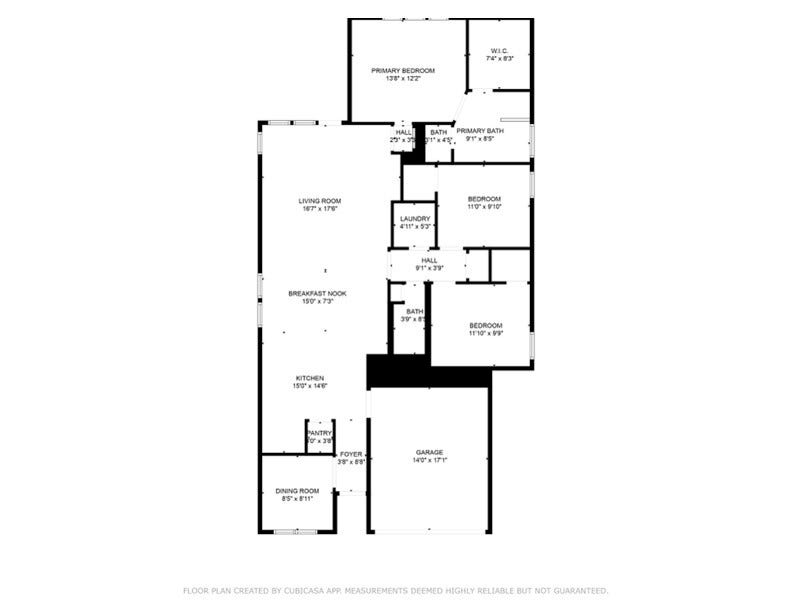 23026 Needlegrass Road, Katy, TX 77493 Functional Perry Homes floor plan with 3 bedrooms and 2 baths.