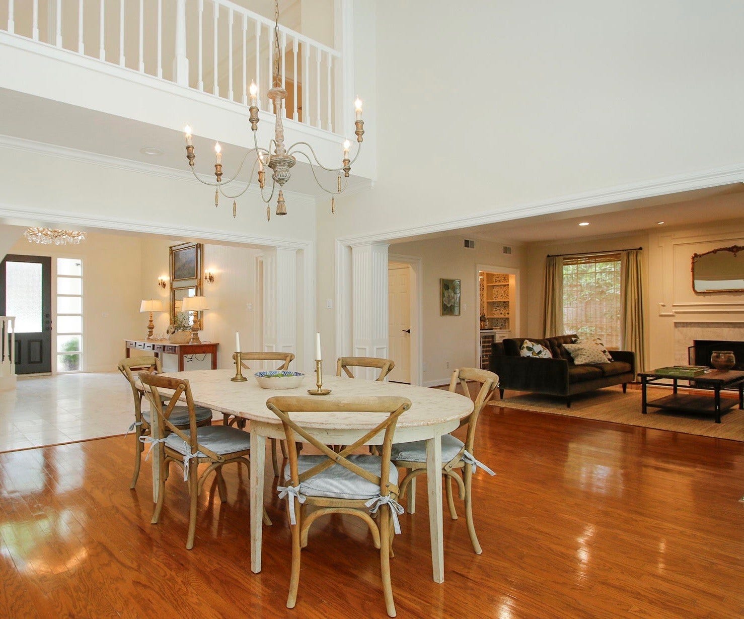 8515 Tranquil Park Drive, Spring, TX 77379 The very elegant two story dining room is open to the foyer and formal living room.