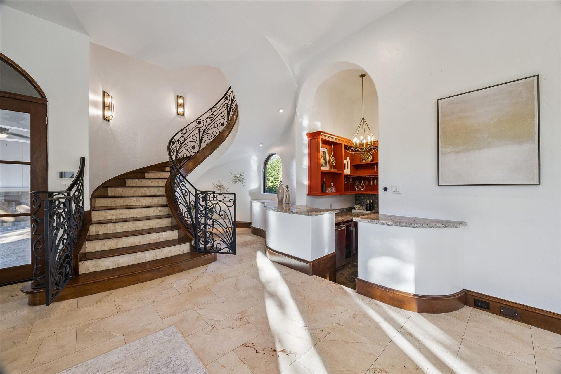 6 N Fazio Way, Spring, TX 77389 Another view of wet bar and secondary staircase.
