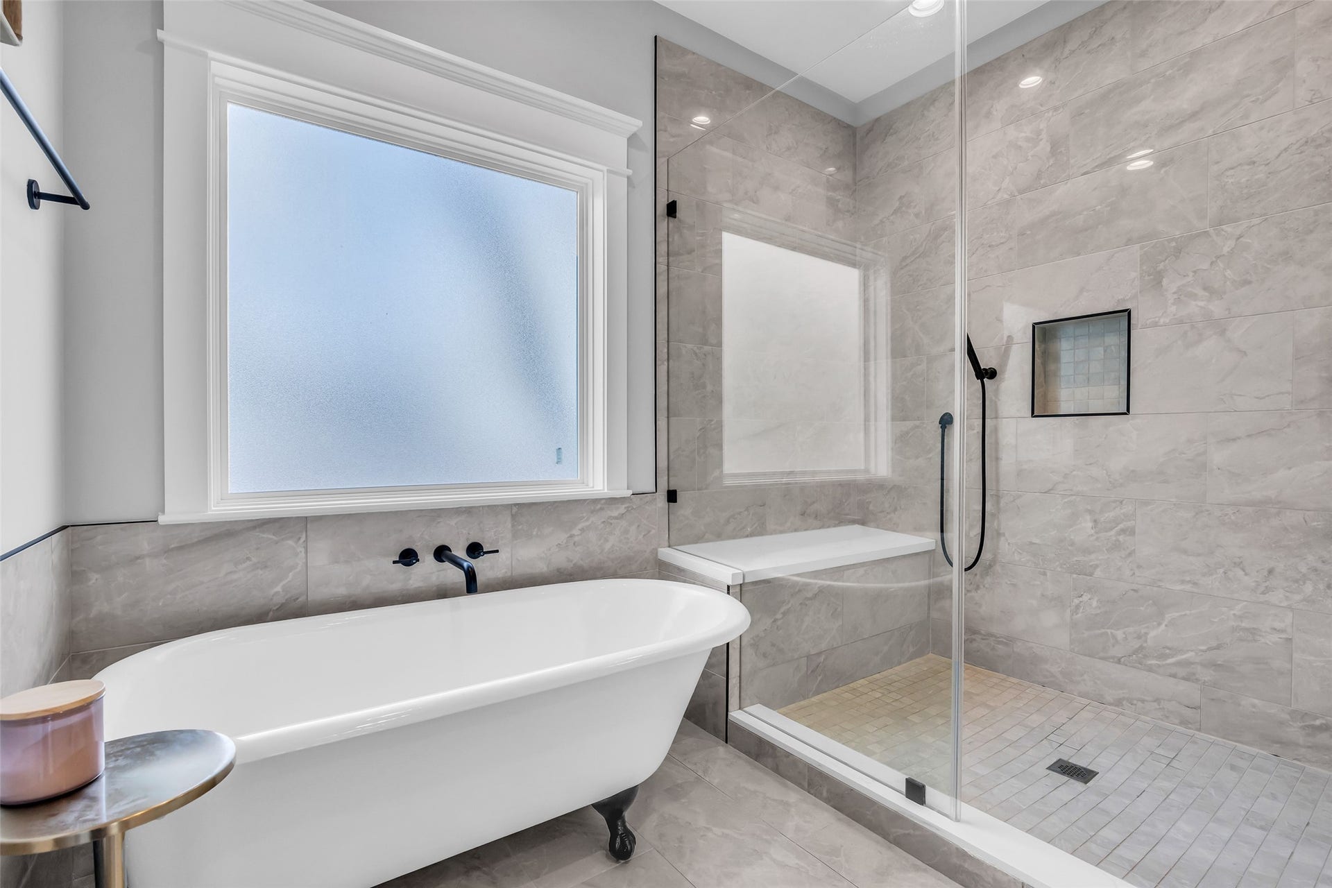 800 Walton Street, Houston, TX 77009 Primary bathroom also features a soaking tub and a separate shower, combining comfort and functionality.
