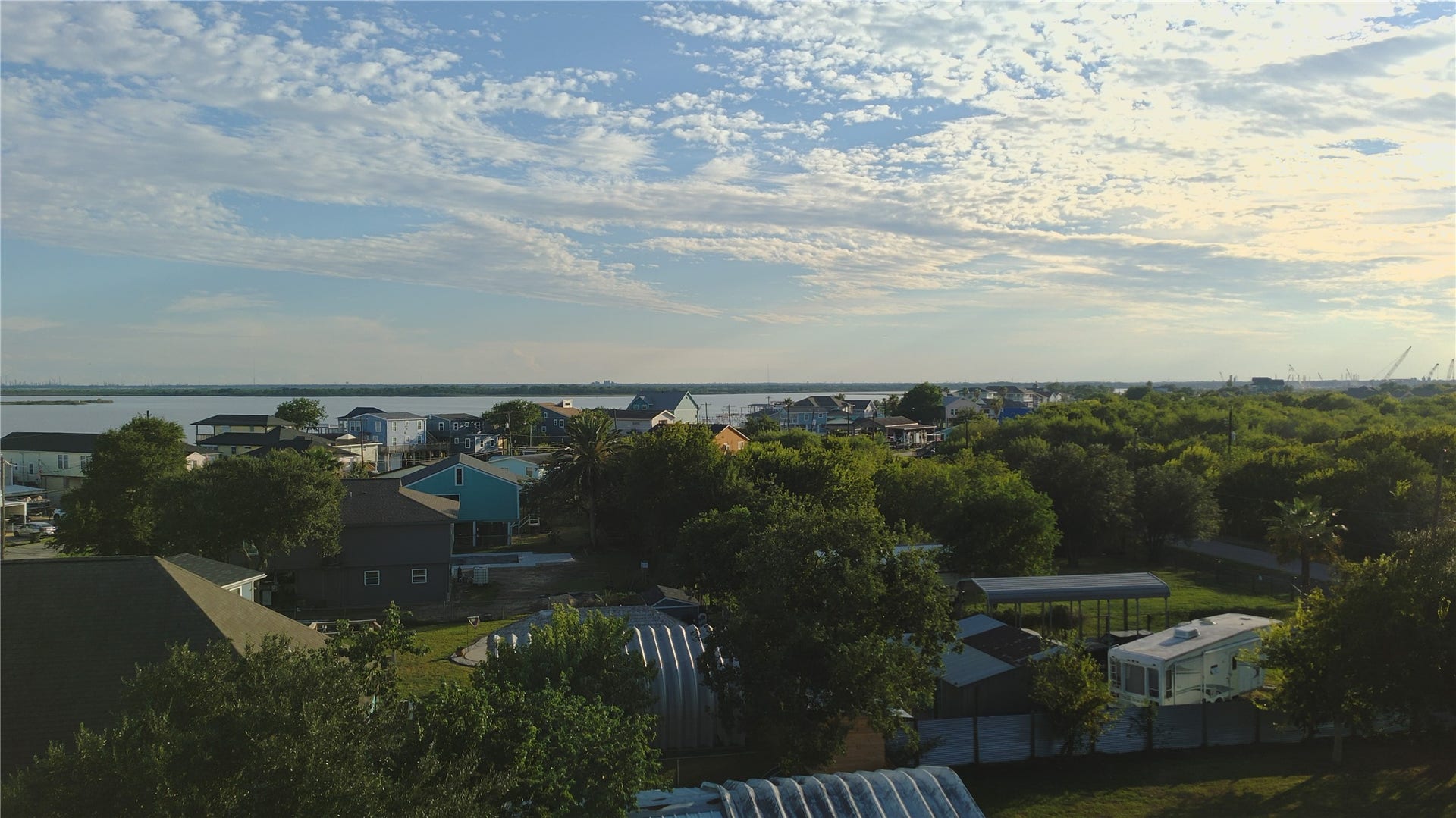 2370 Bryan Street, San Leon, TX 77539 Arial veiw from the back of the lot
