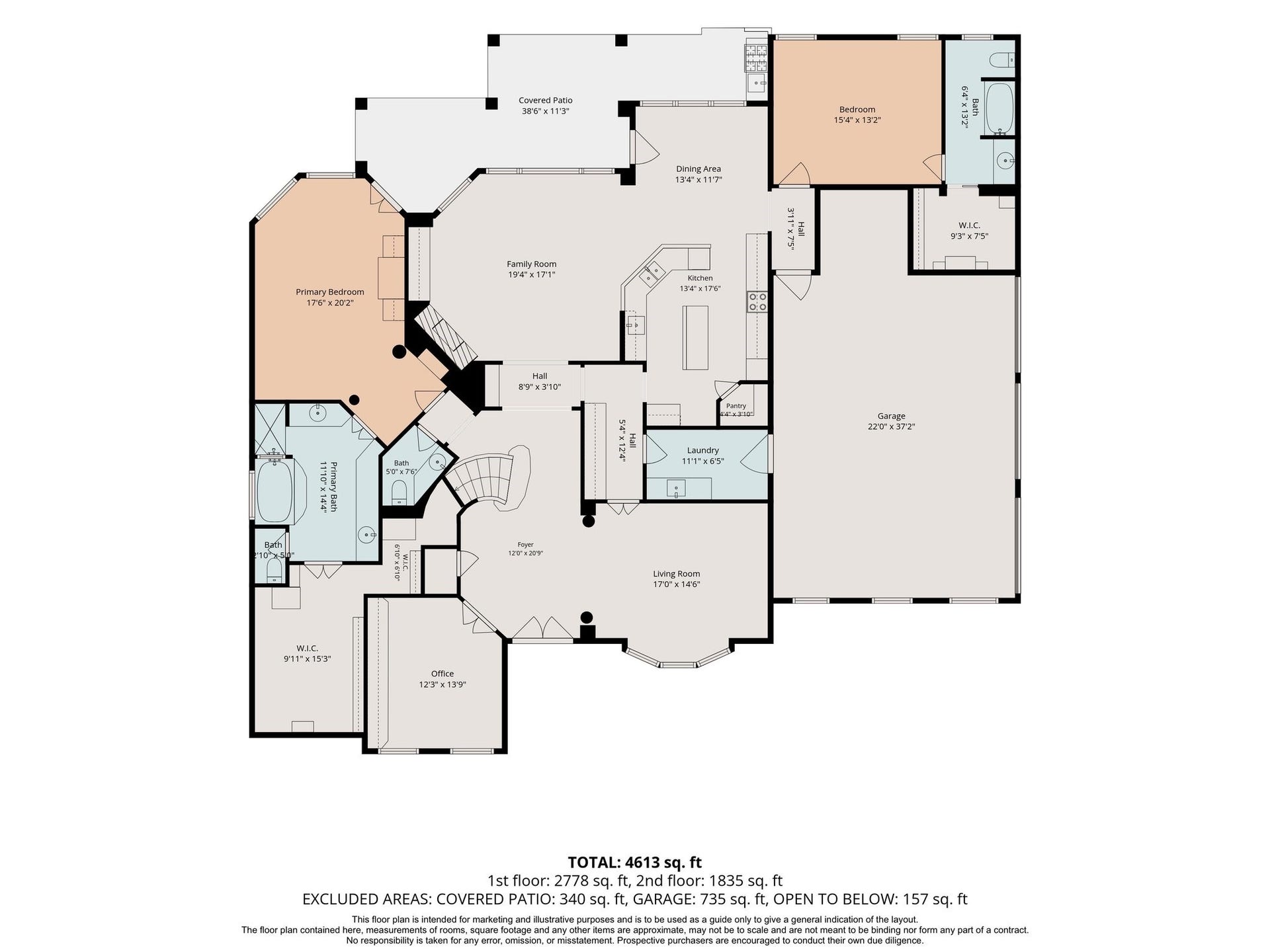 2731 Lakecrest Drive, Pearland, TX 77584 Floorplan of First Floor.