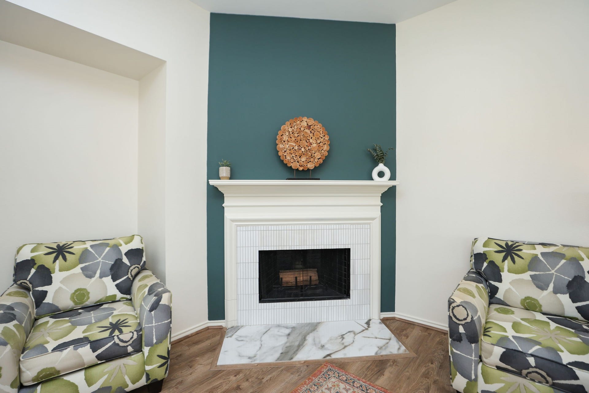 4814 Mosaic Canyon Court, Humble, TX 77396 Home features a beautiful redesigned fireplace to gather around. Vertical channel set tile surround with a large marble tile hearth. All new light fixtures add to the brand new feel of this great home.