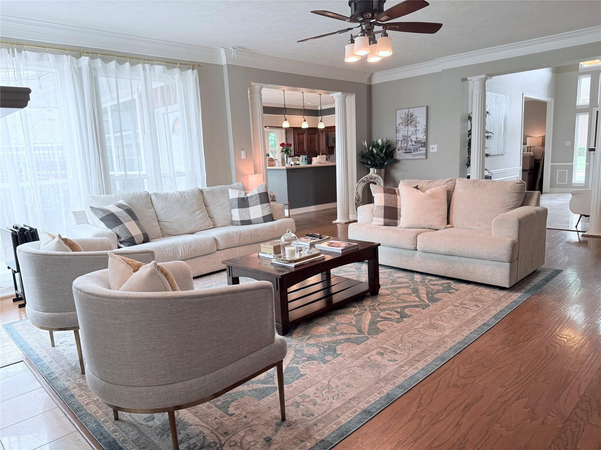 Great natural lighting with oversized windows. All windows throughout the home are brand new double insulated