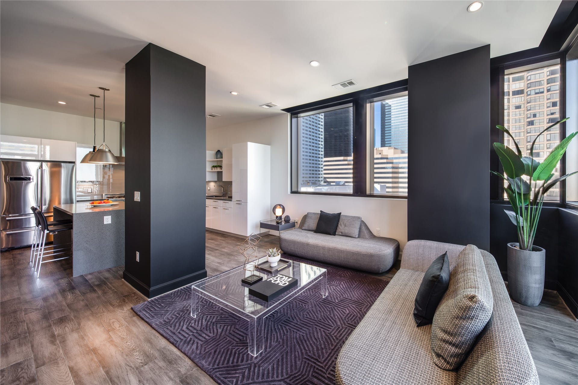 [Living / Kitchen VIRTUALLY STAGED] Elegant open concept living and kitchen - idea for today's lifestyle