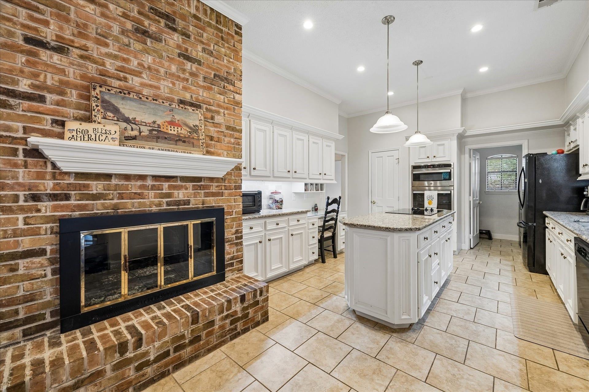two sided fireplace