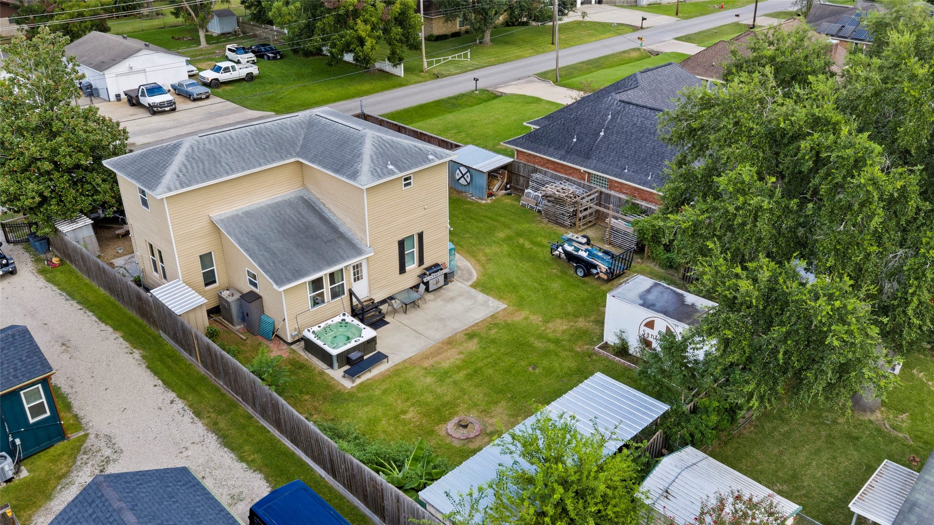 11939 11th Street, Santa Fe, TX 77510 Aerial View of back yard
