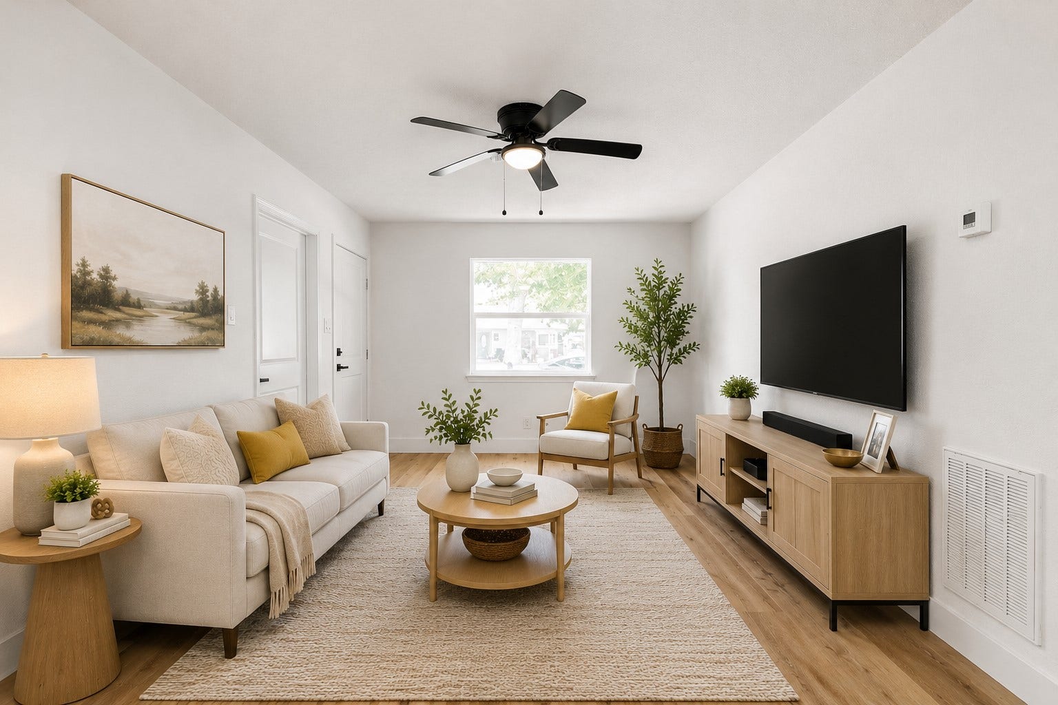 3048 Briarwick Lane, Houston, TX 77093 Virtually Staged Living Room