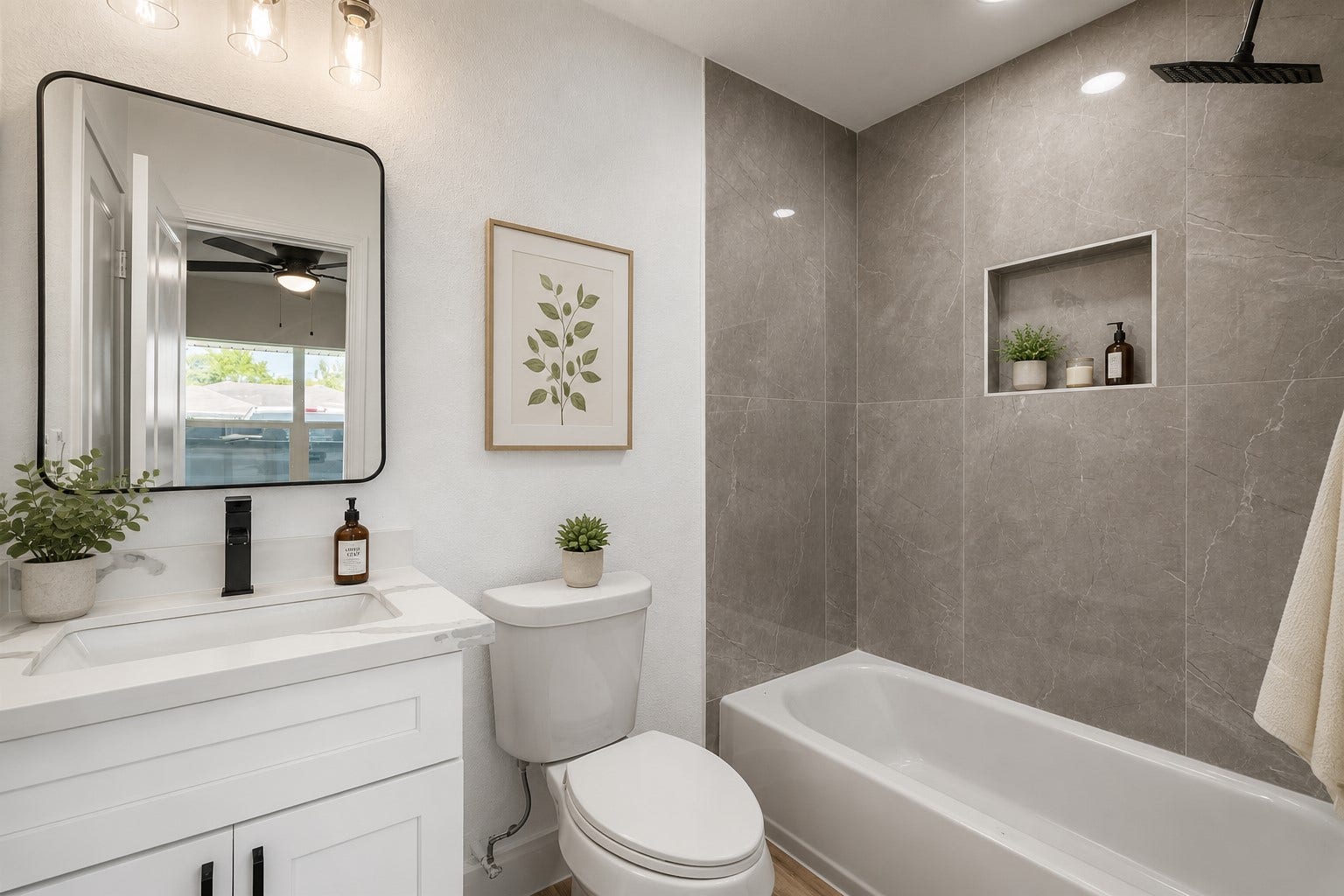 3048 Briarwick Lane, Houston, TX 77093 Virtually Staged Primary Bathroom