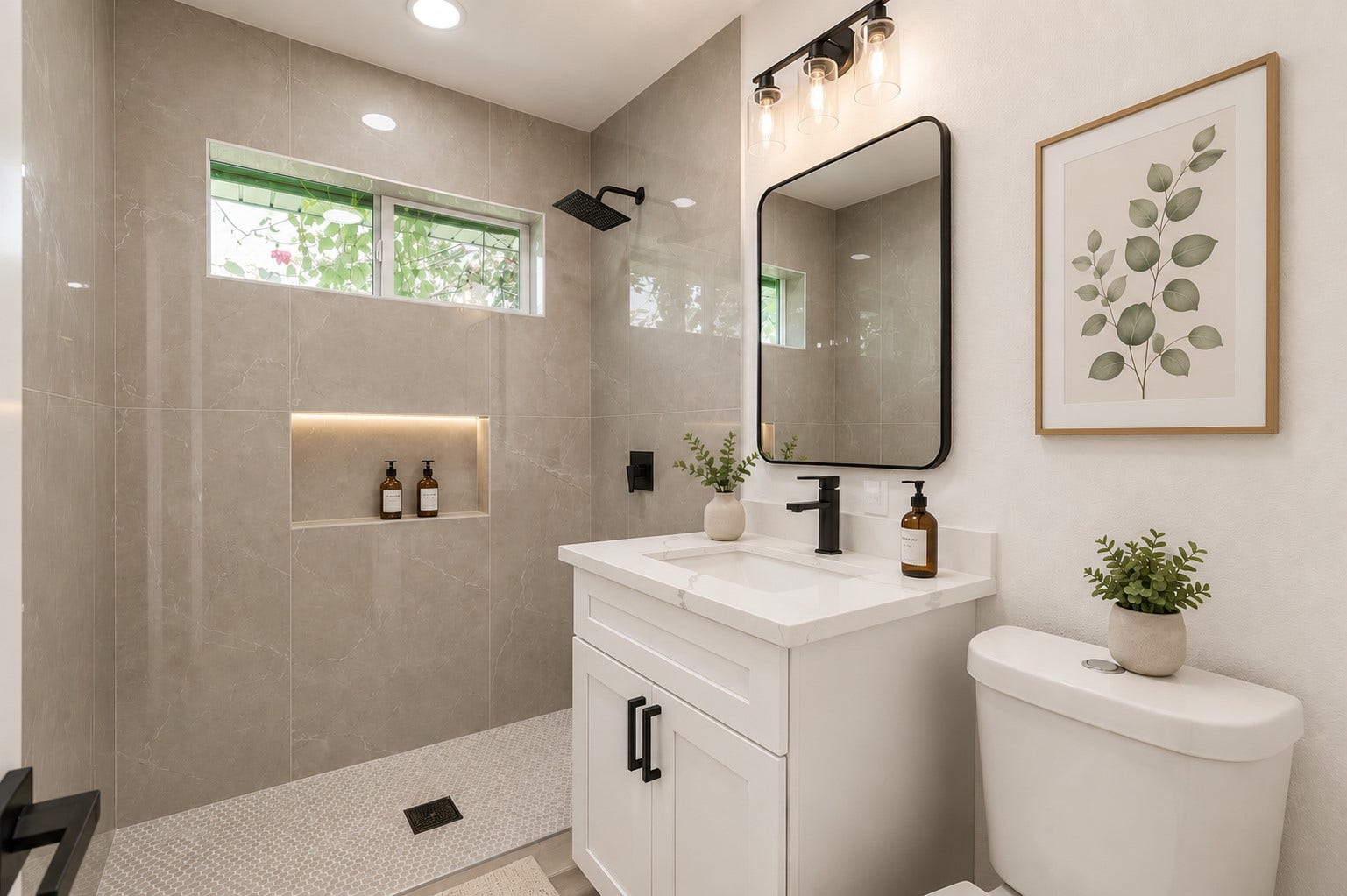 3048 Briarwick Lane, Houston, TX 77093 Virtually Staged Primary Bathroom