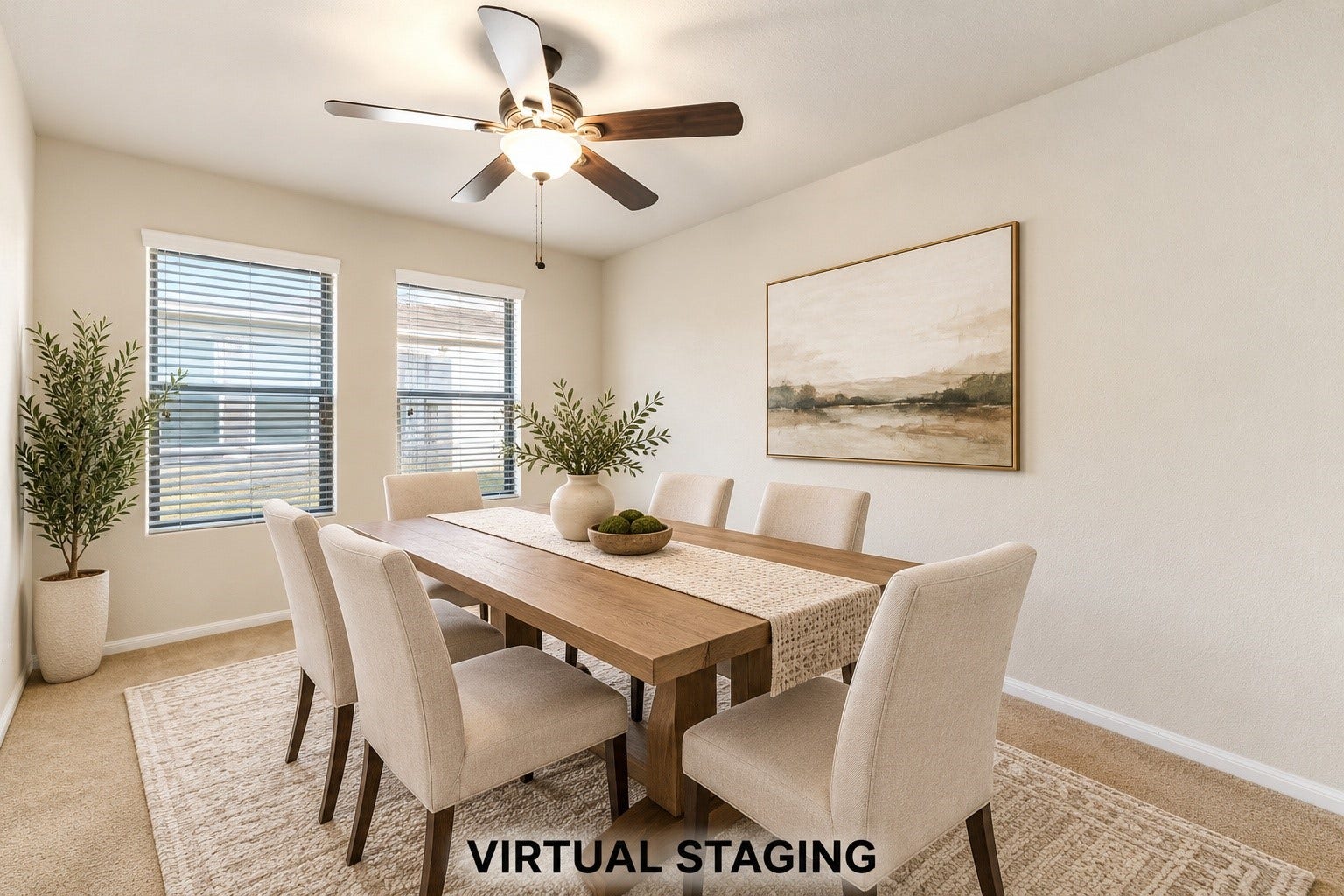 2114 Bishop Hollow Lane, Rosenberg, TX 77471 Virtually Staged Formal Dining Area