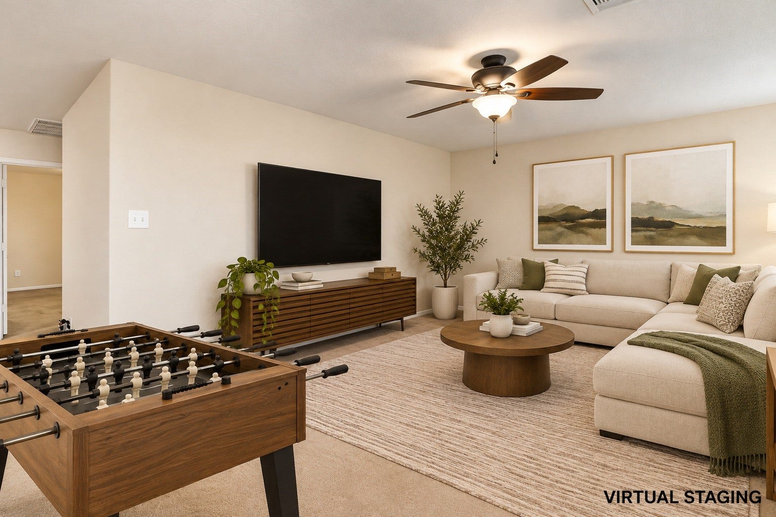 2114 Bishop Hollow Lane, Rosenberg, TX 77471 Virtually Staged Gameroom