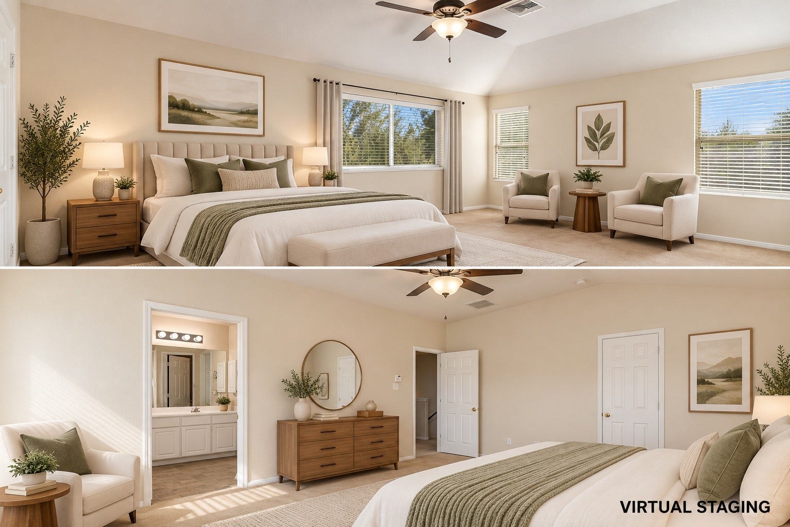 2114 Bishop Hollow Lane, Rosenberg, TX 77471 Virtually Staged Master Bedroom