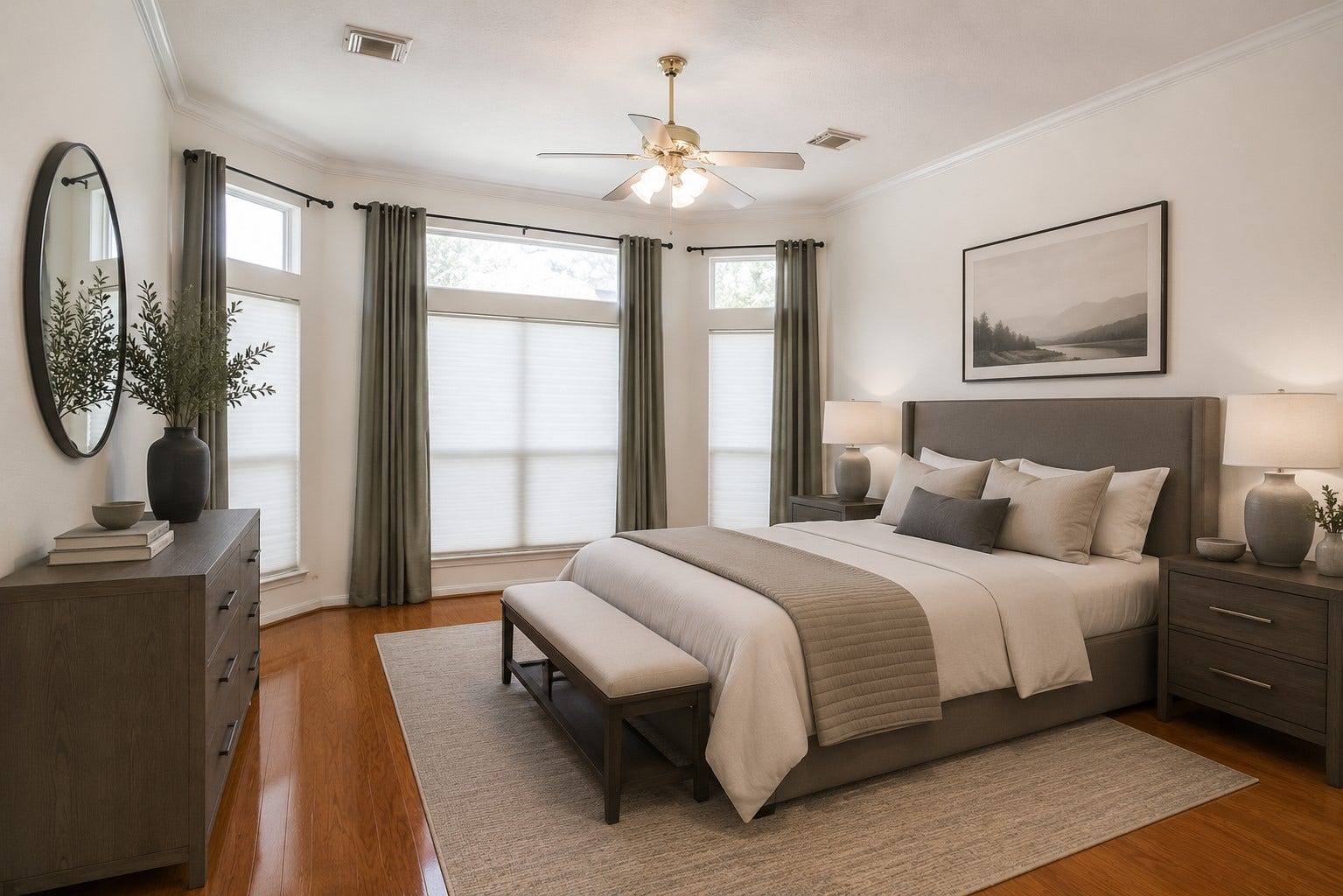 1718 BUMELIA COURT, Sugar Land, TX 77479 ELEGANT MASTER BEDROOM
WITH HIGH CEILINGS AND
CROWN MOLDING WITH
ACCESS TO ENSUITE
BATHROOM.